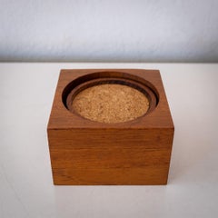 Dänisches modernes Untersetzer-Set aus Teakholz, Mid-Century