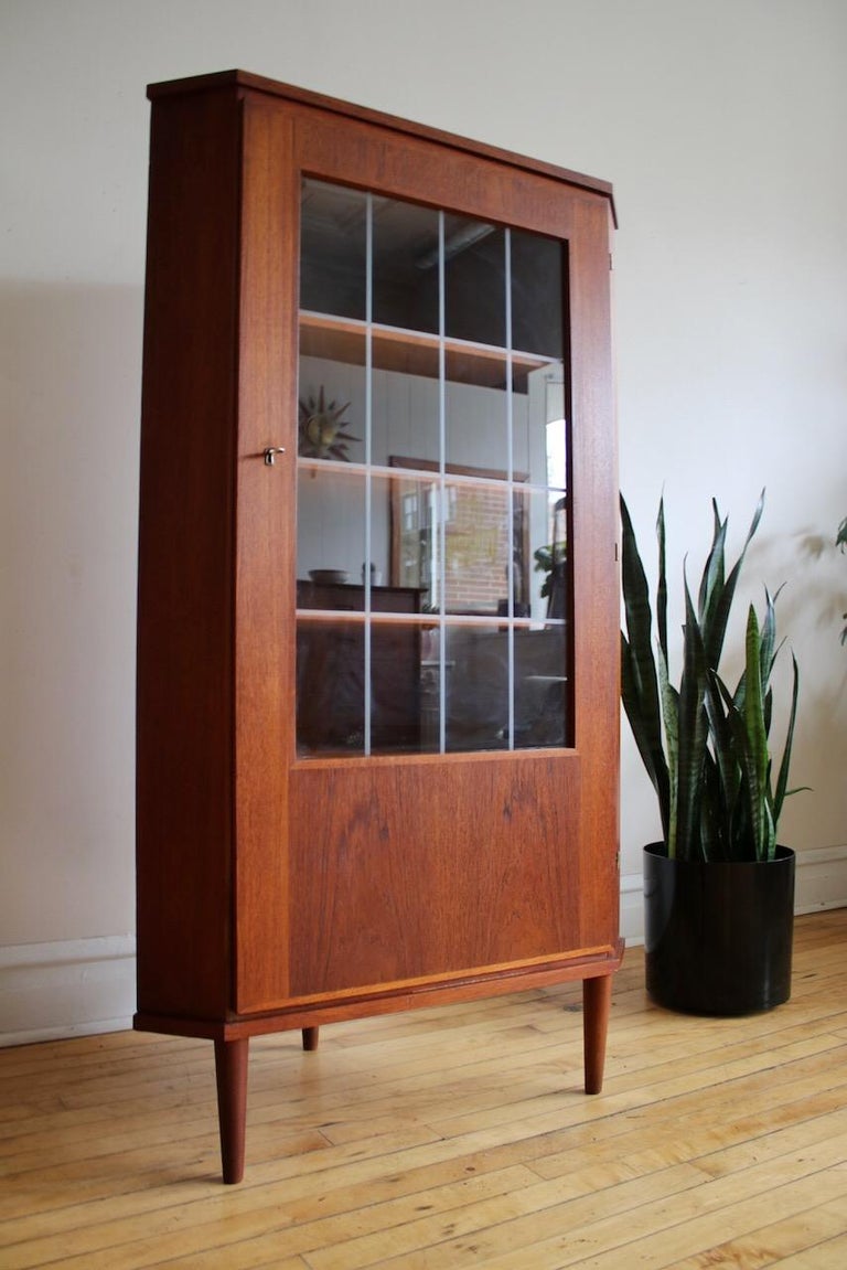 Midcentury Danish Modern Teak Corner Cabinet For Sale at ...