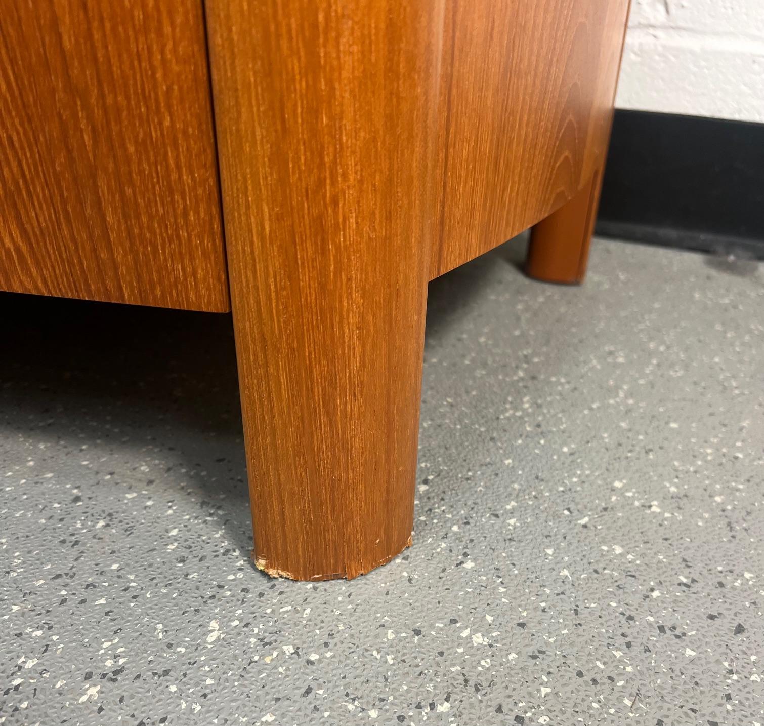 Midcentury Danish Modern Teak Credenza Buffet By Skovby Bow Front For Sale 12