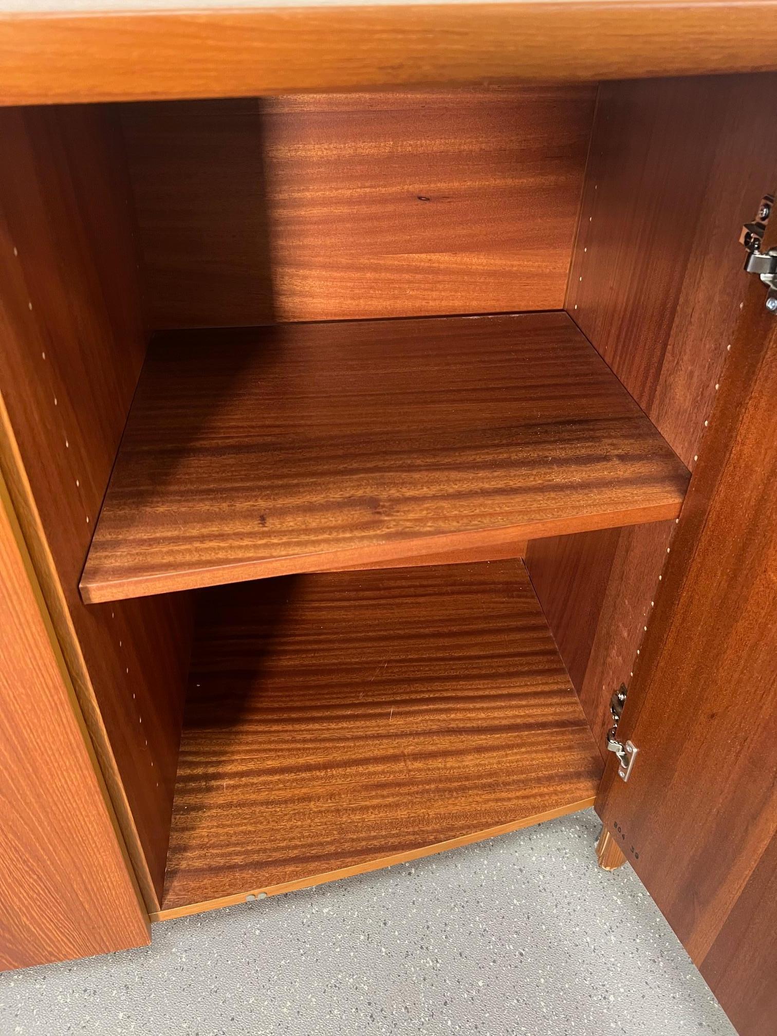 Mid-Century Modern Midcentury Danish Modern Teak Credenza Buffet By Skovby Bow Front For Sale