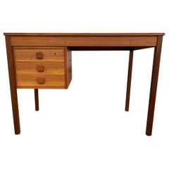 Midcentury Danish Modern Teak Desk 3 Drawers