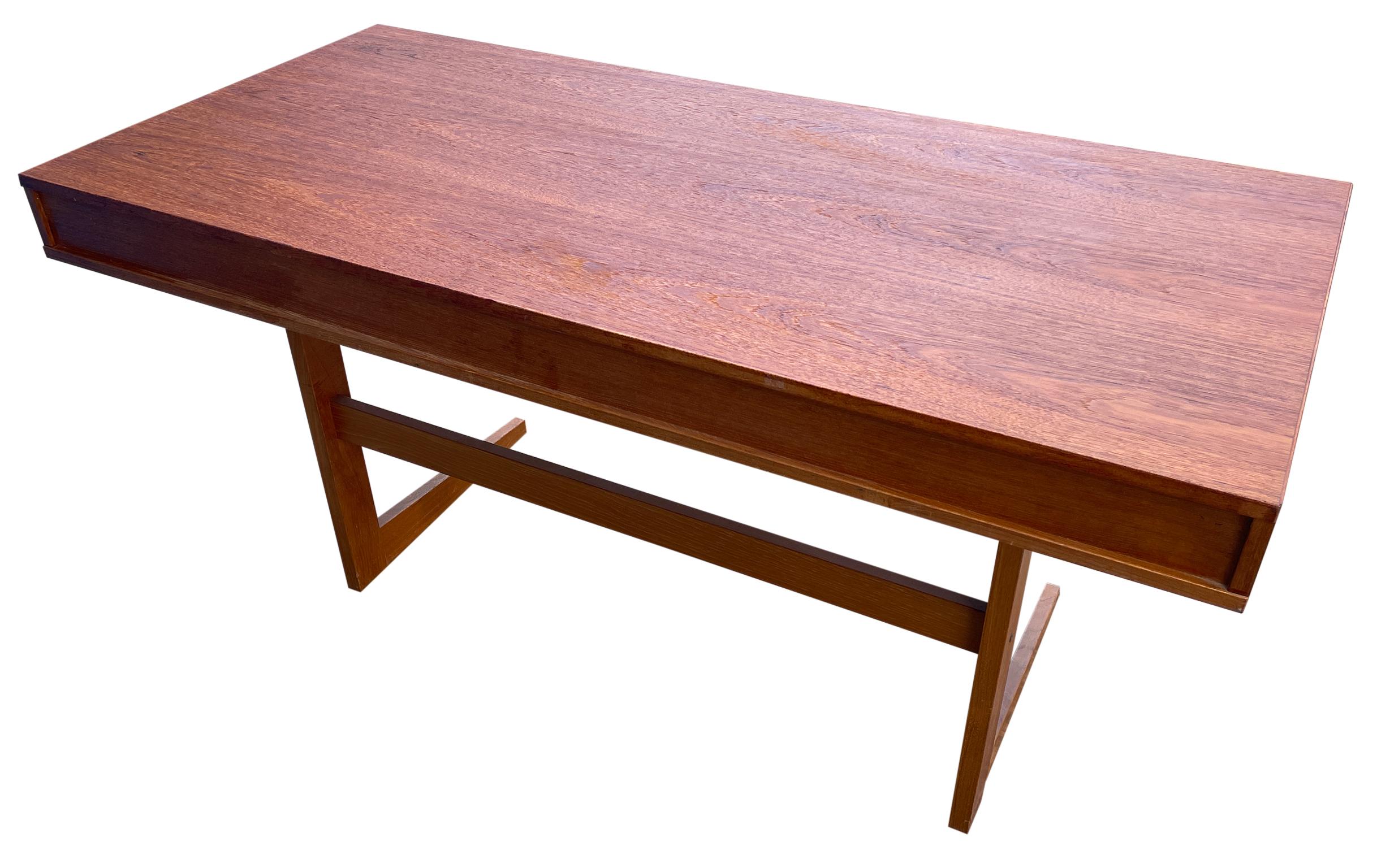 Midcentury Danish Modern teak Desk by Georg Petersens 3 drawer 3