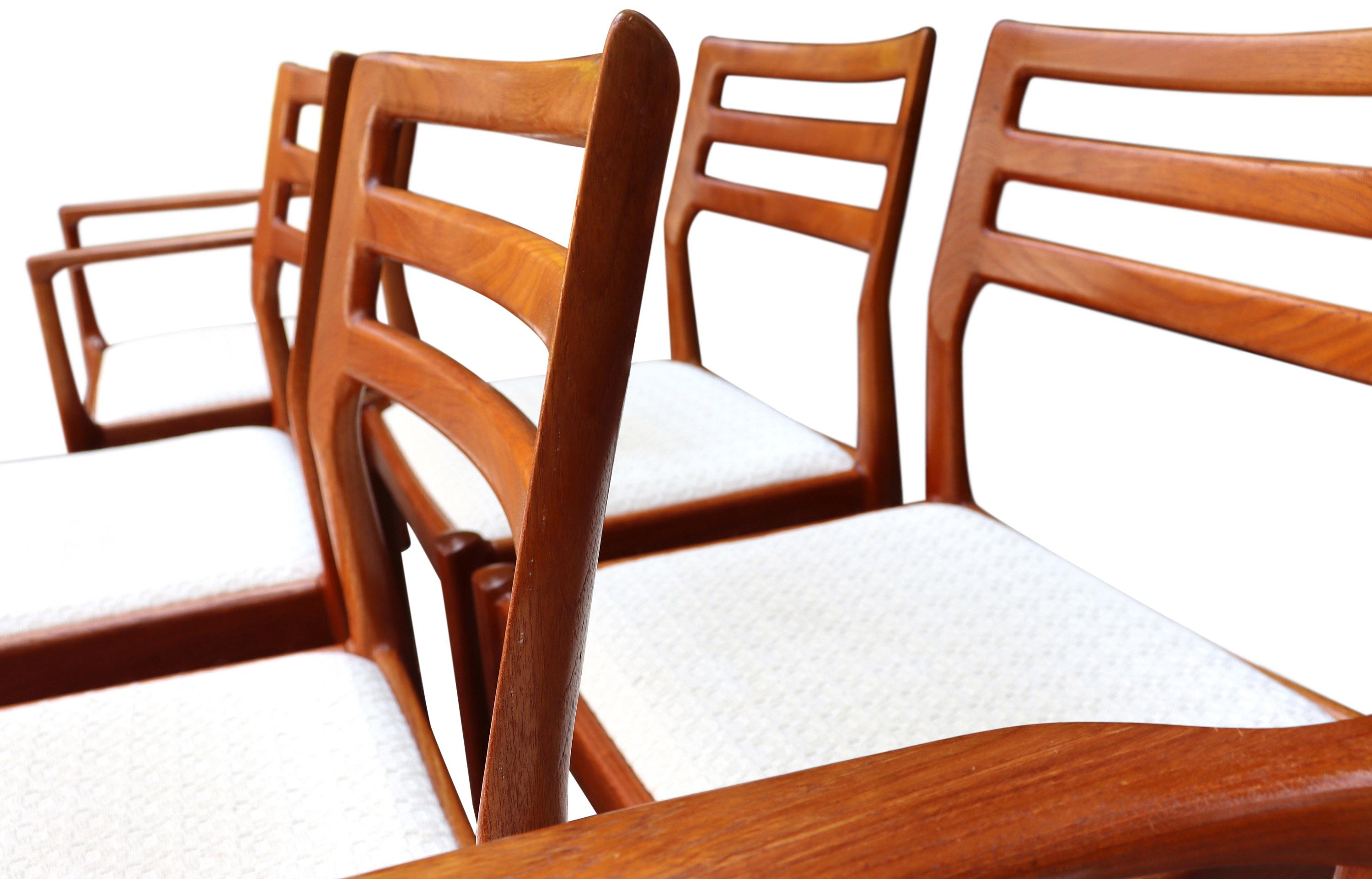 Midcentury Danish Modern Teak Dining Chairs 8