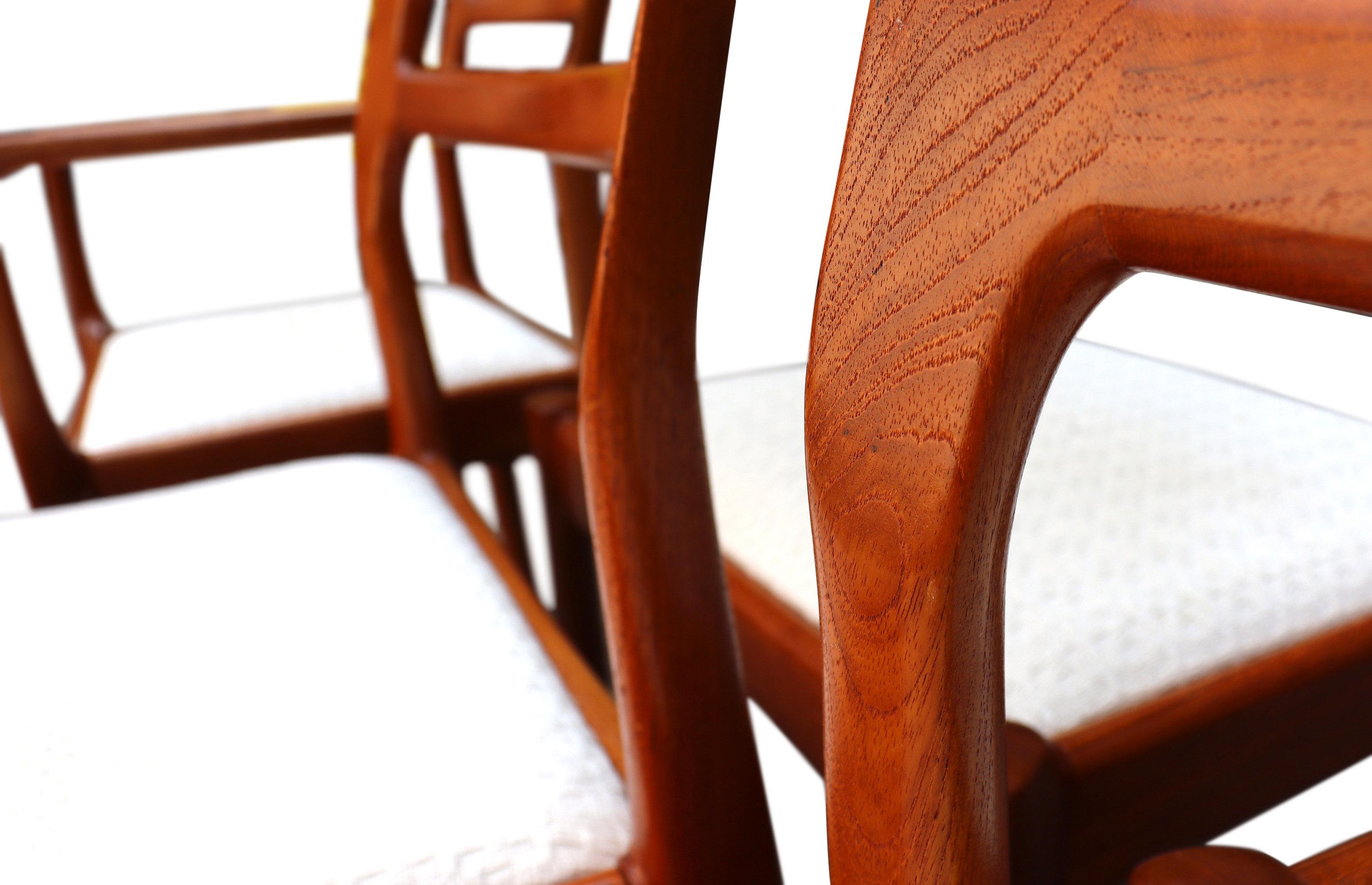 Midcentury Danish Modern Teak Dining Chairs 11