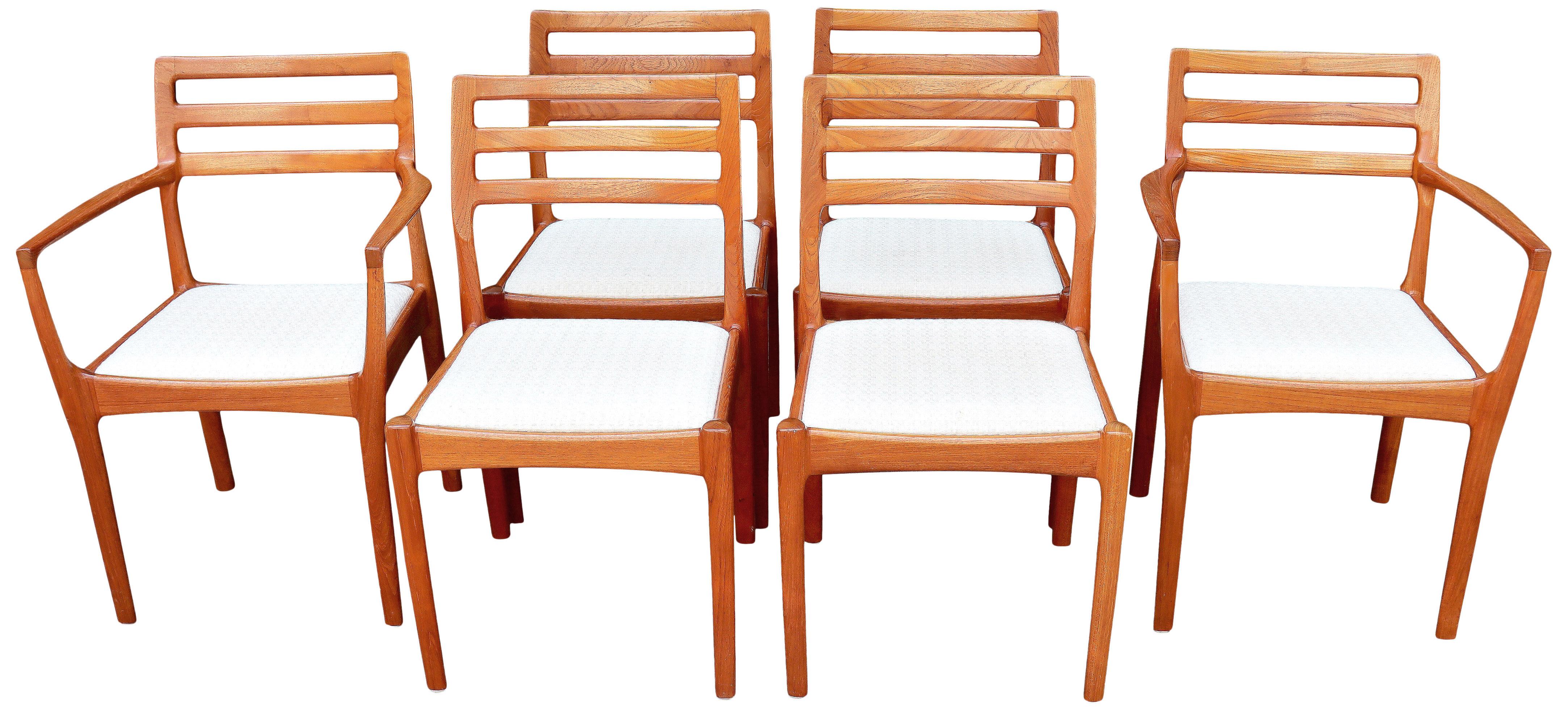 20th Century Midcentury Danish Modern Teak Dining Chairs