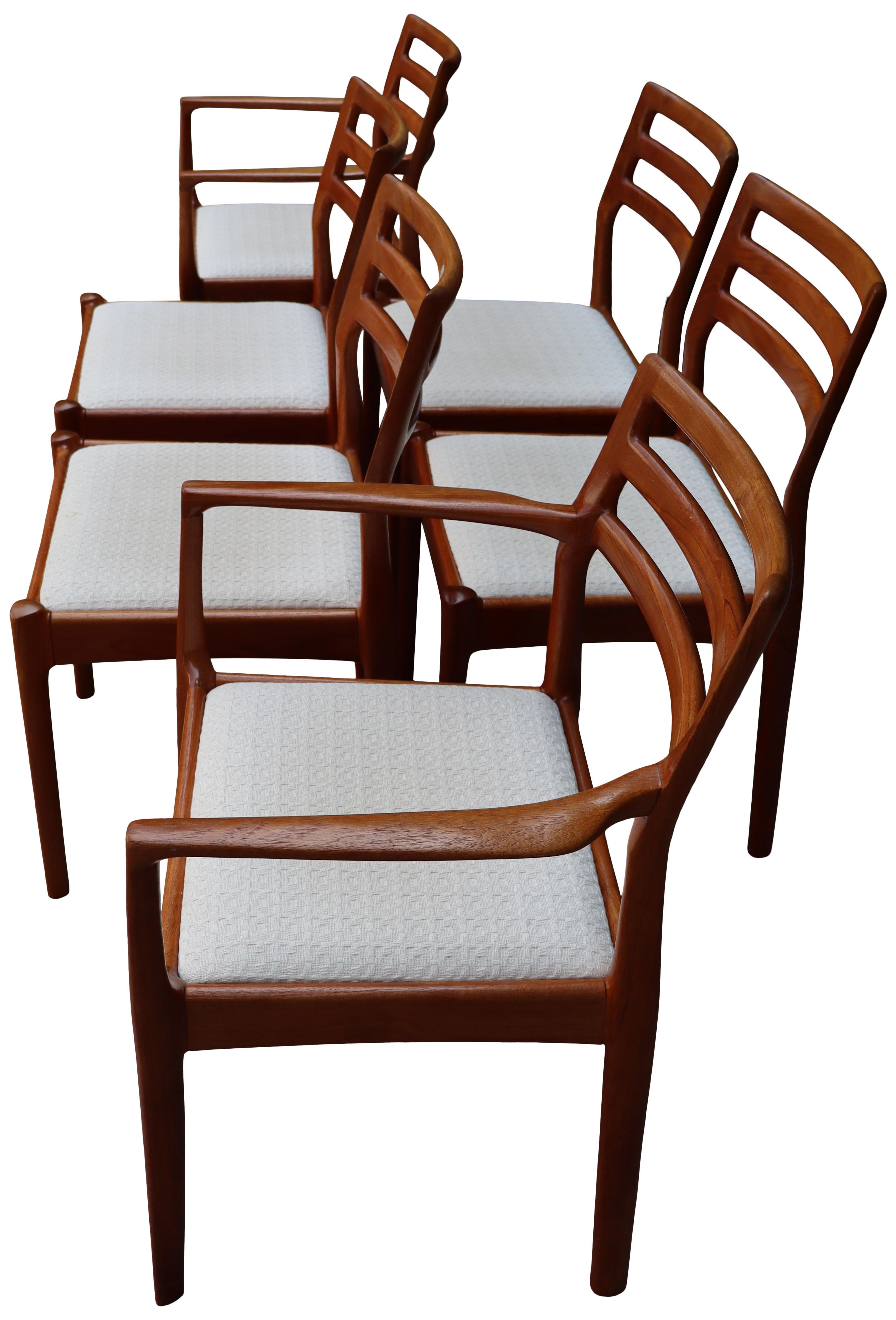 Midcentury Danish Modern Teak Dining Chairs 1