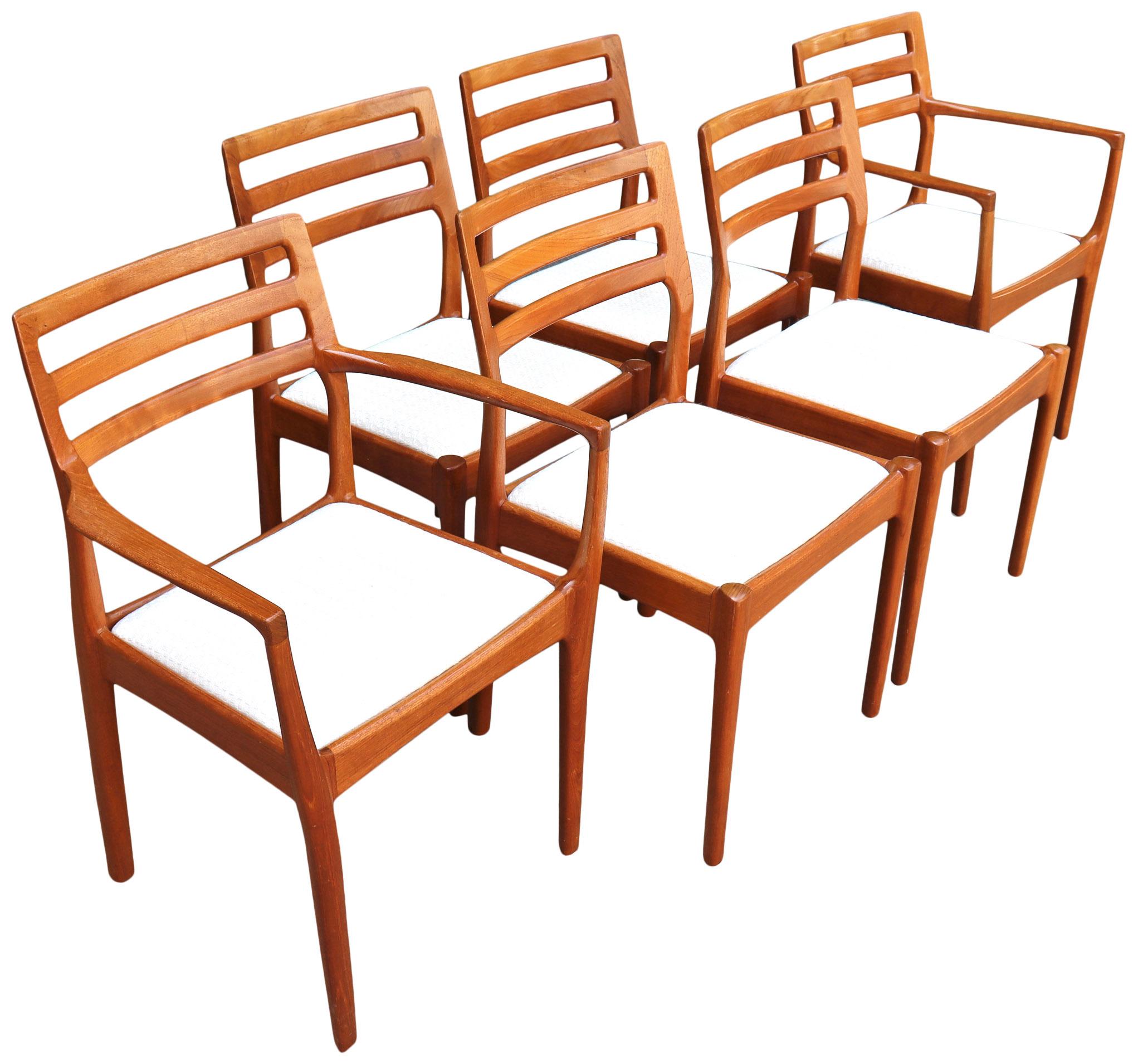 Midcentury Danish Modern Teak Dining Chairs 2