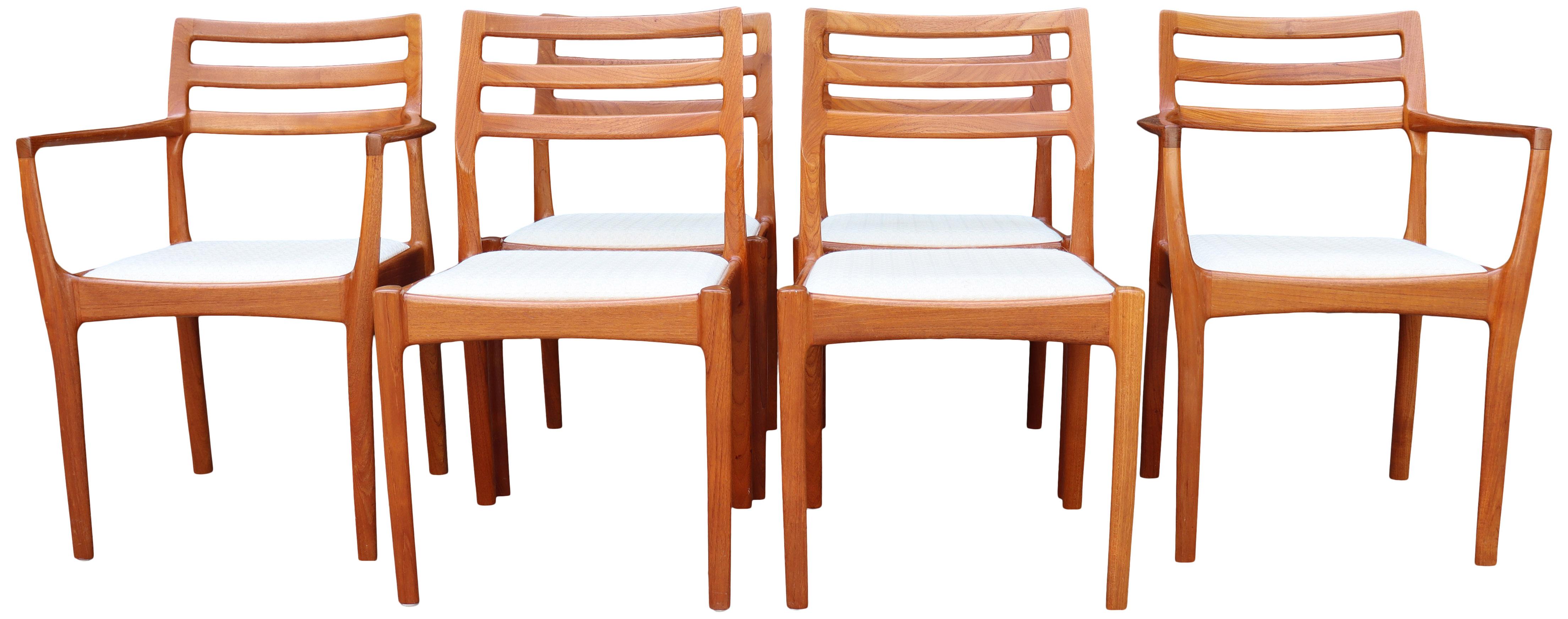 Midcentury Danish Modern Teak Dining Chairs 3