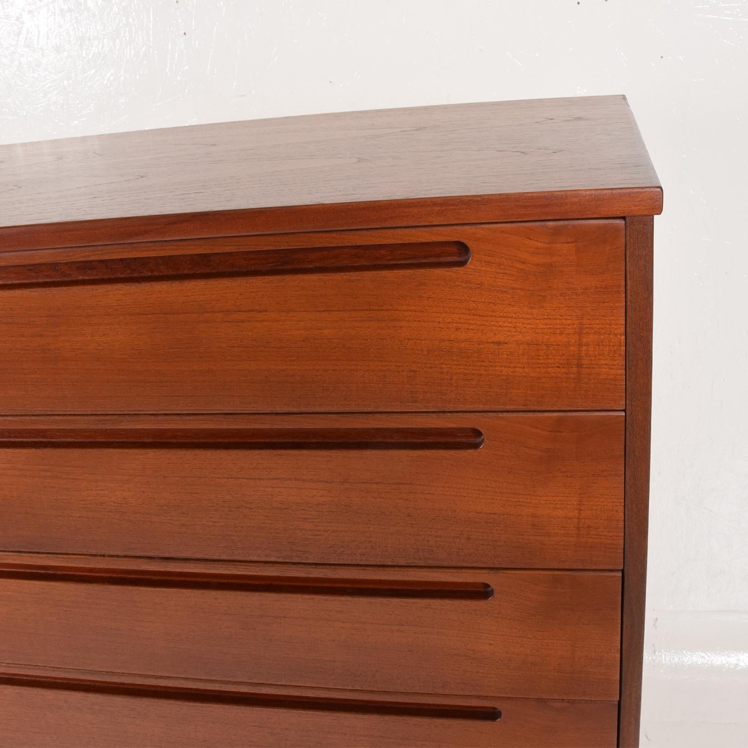 Midcentury Danish Modern Teak Dresser Tall Highboy by Nils Jonsson 5