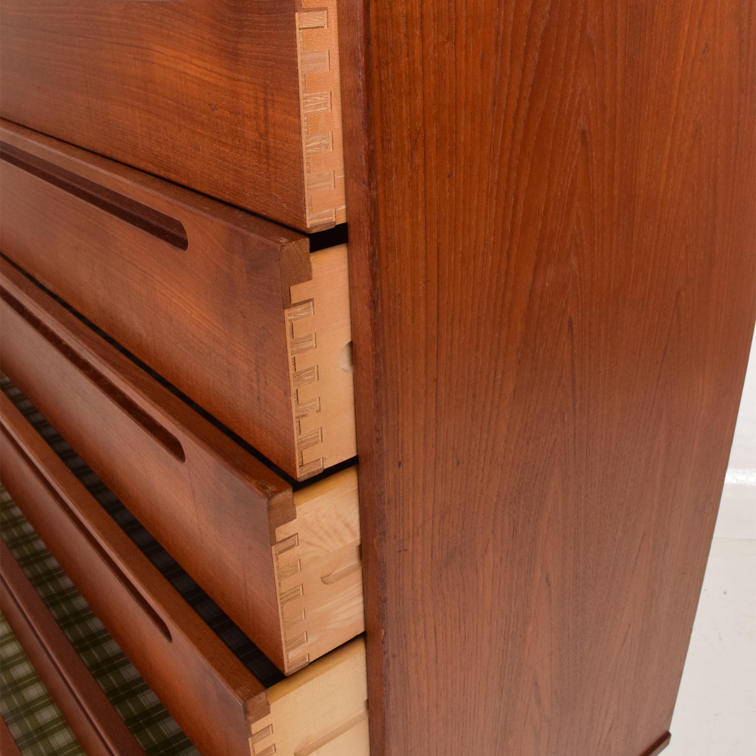 Mid-20th Century Midcentury Danish Modern Teak Dresser Tall Highboy by Nils Jonsson