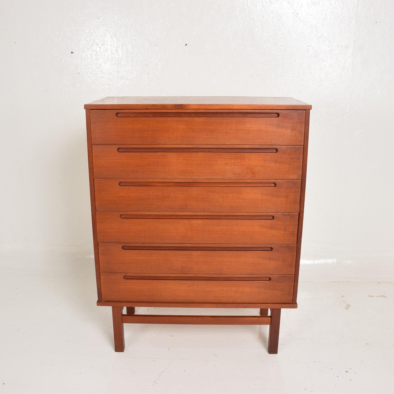 Midcentury Danish Modern Teak Dresser Tall Highboy by Nils Jonsson 1