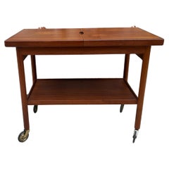 Midcentury Danish Modern Teak extension Bar Cart Server