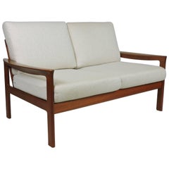 Midcentury Danish Modern Teak Komfort Loveseat
