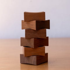 Portatovaglioli in teak moderno danese del Medioevo