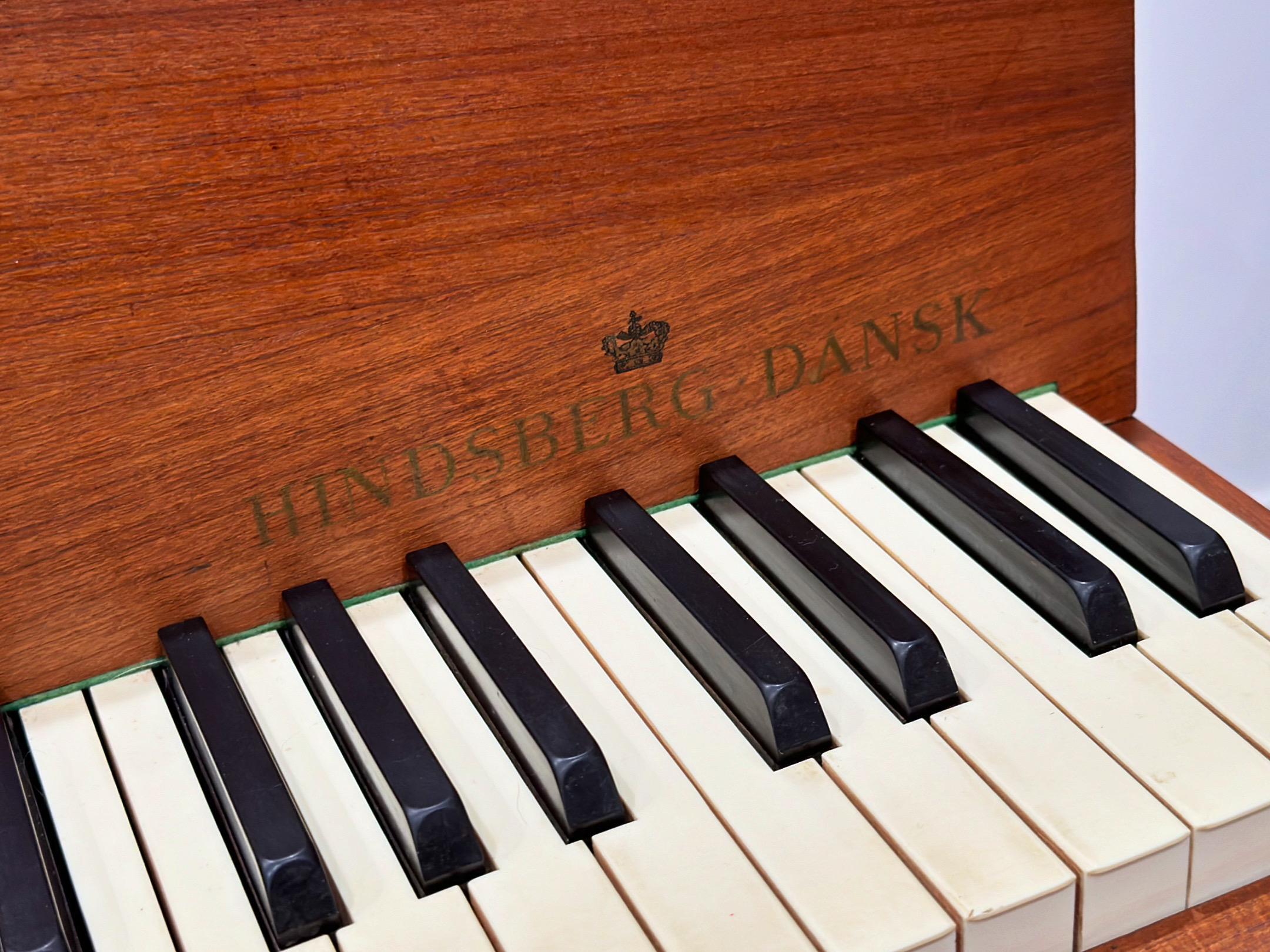 Midcentury Danish Modern Teak Pianette - Andreas Christensen - Hindsberg Dansk In Good Condition In Decatur, GA