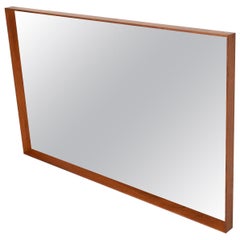 Midcentury Danish Modern Teak Wall Mirror Wegner Era