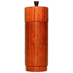 Midcentury Danish Modern Teak Wood Brass Pepper Mill Grinder