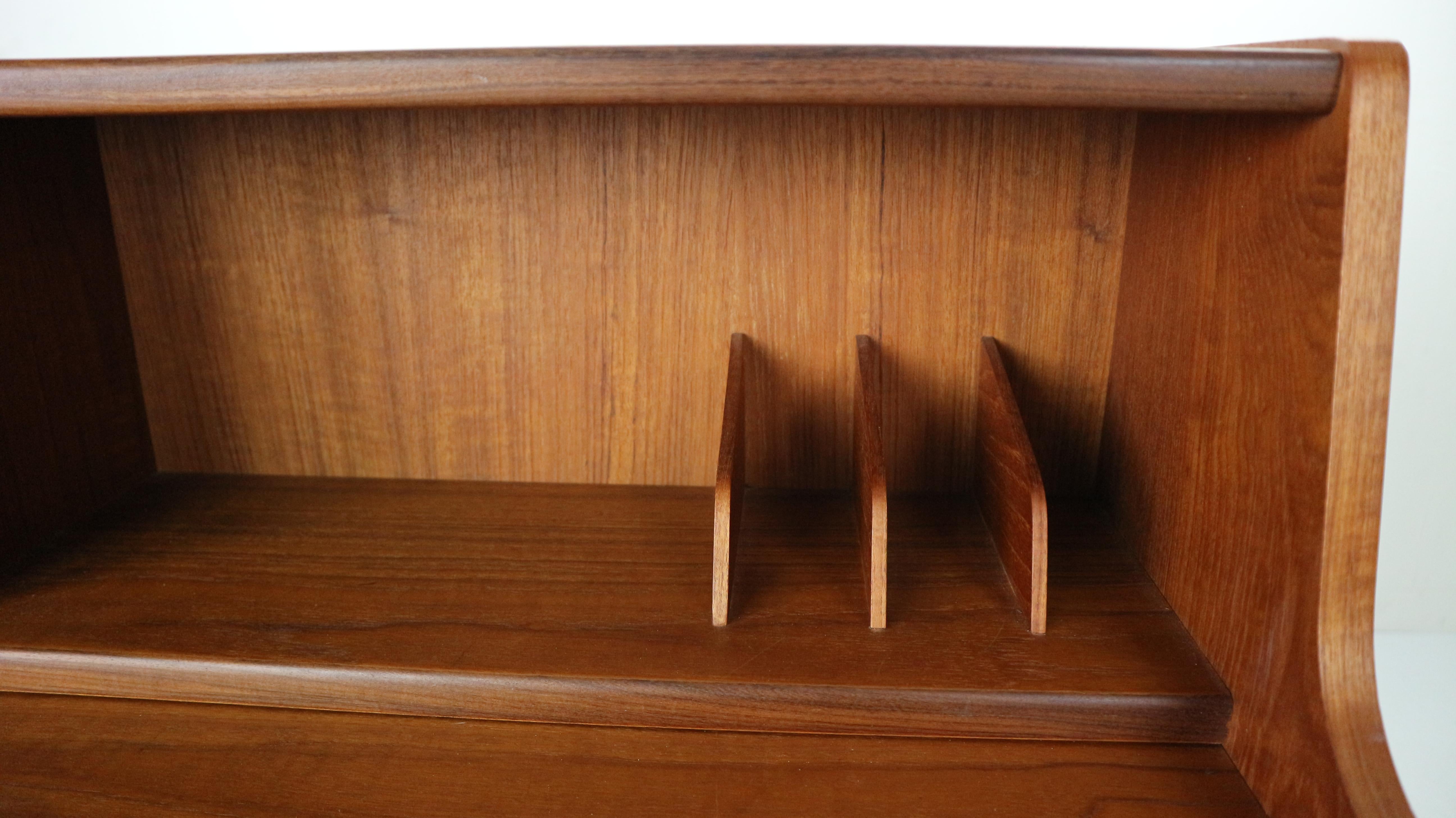 Midcentury Danish Modern Teak Wood Secretary Desk, Chest of Drawers, 1960s 11