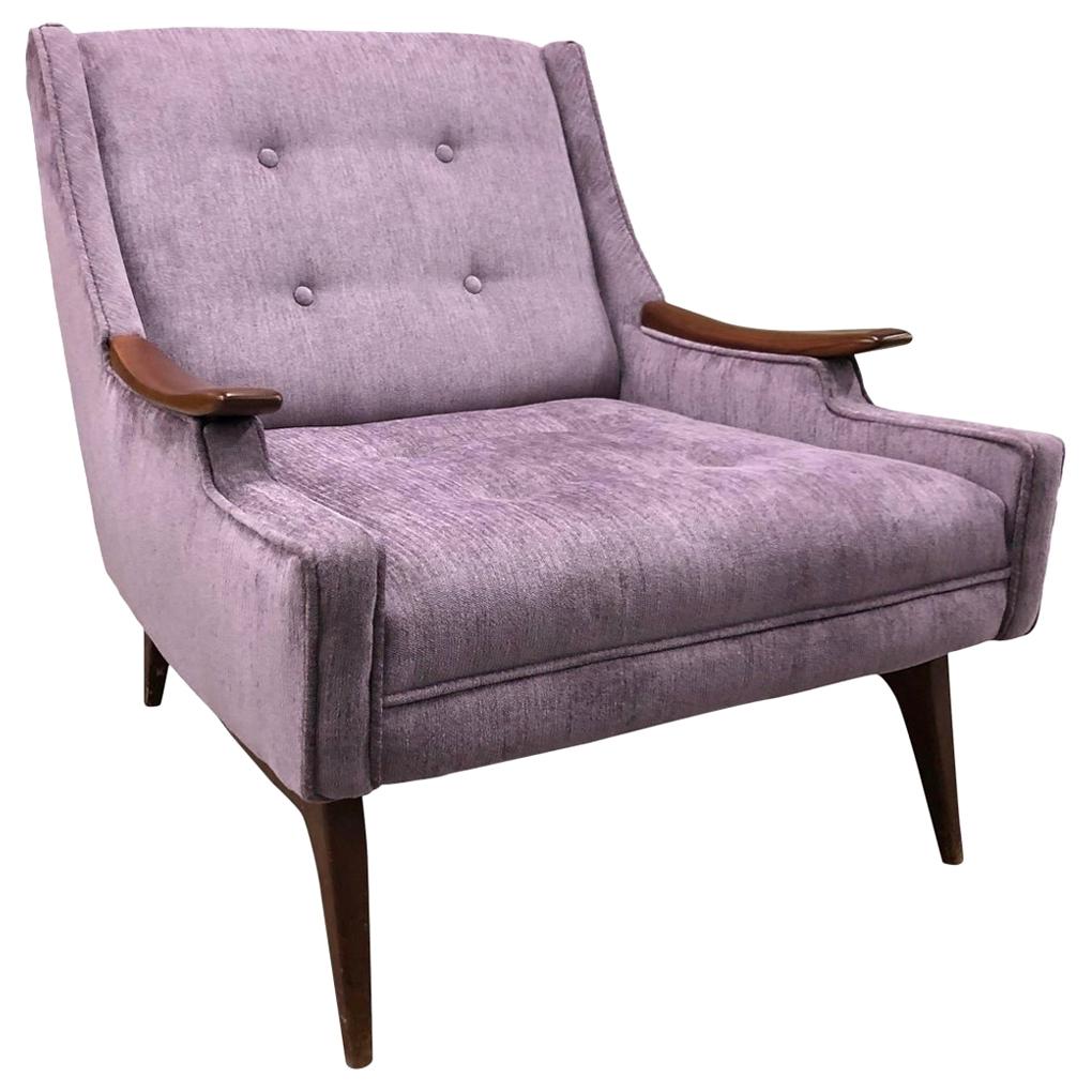 Danish Modern Upholstered Lounge Chair and Ottoman at 1stDibs