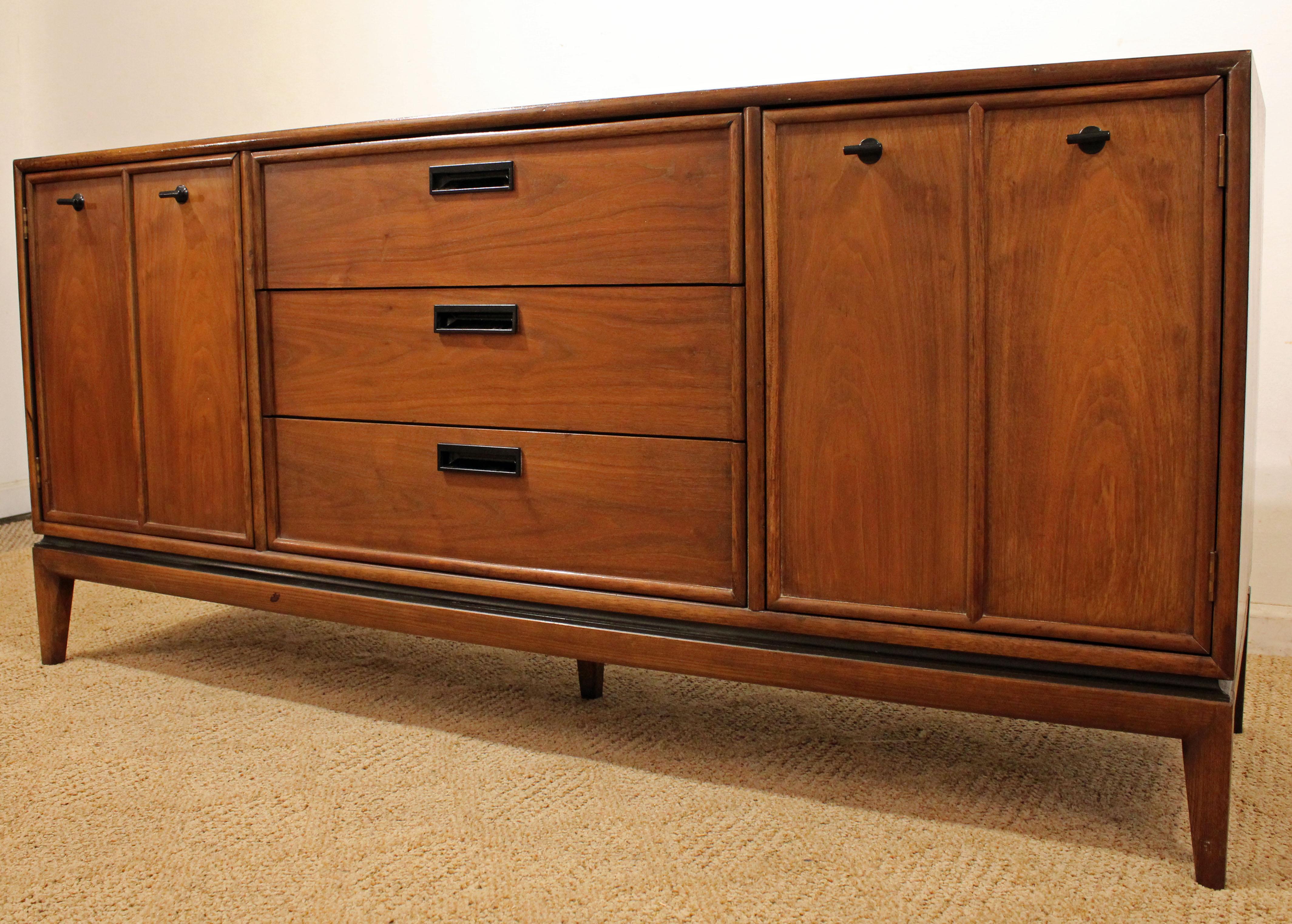 Mid-Century Modern Midcentury Danish Modern Two-Door Walnut Credenza