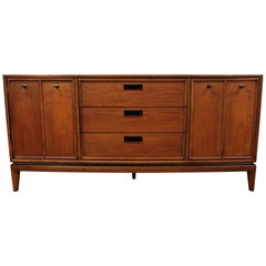 Midcentury Danish Modern Two-Door Walnut Credenza