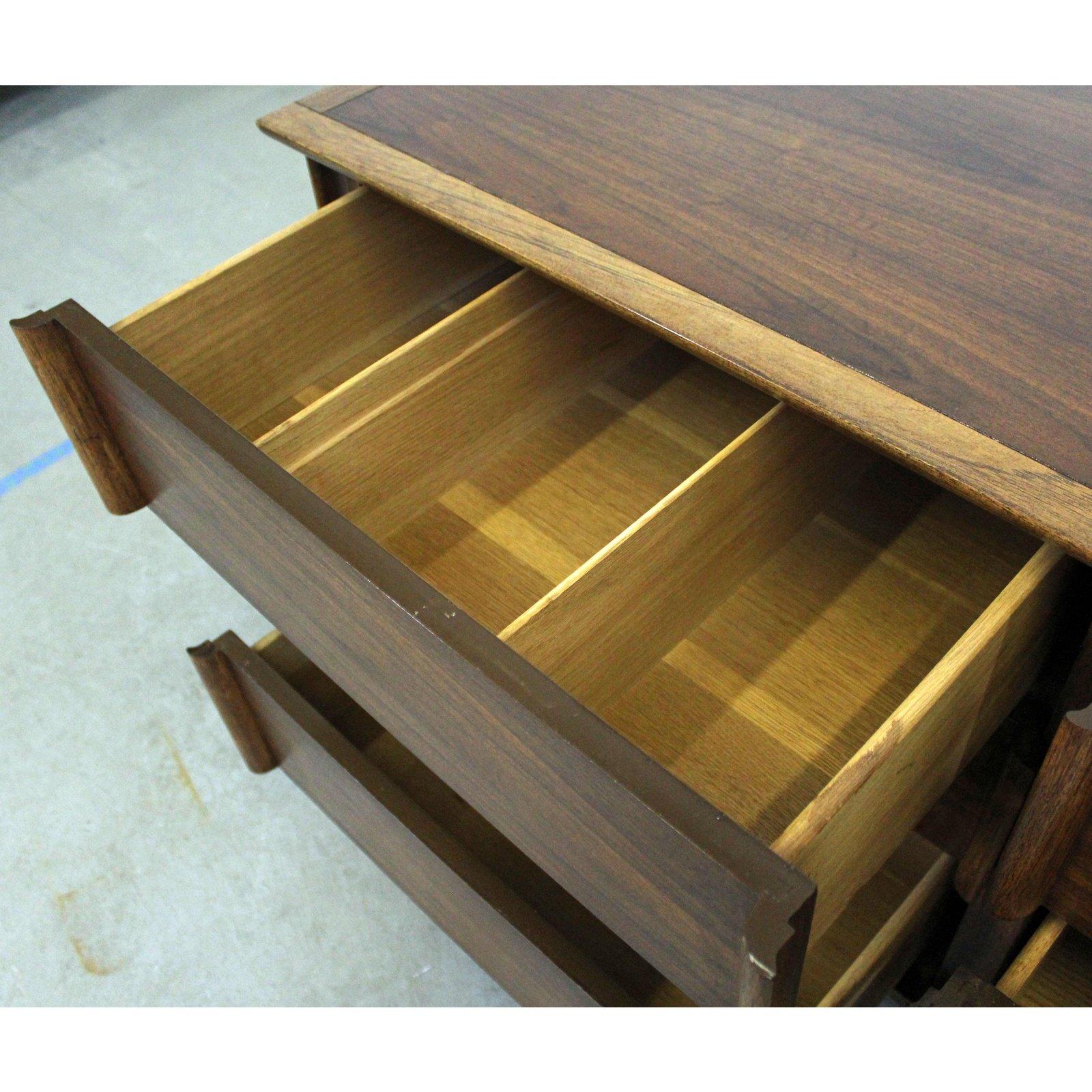 Midcentury Danish Modern Walnut 6-Drawer Credenza or Dresser 1