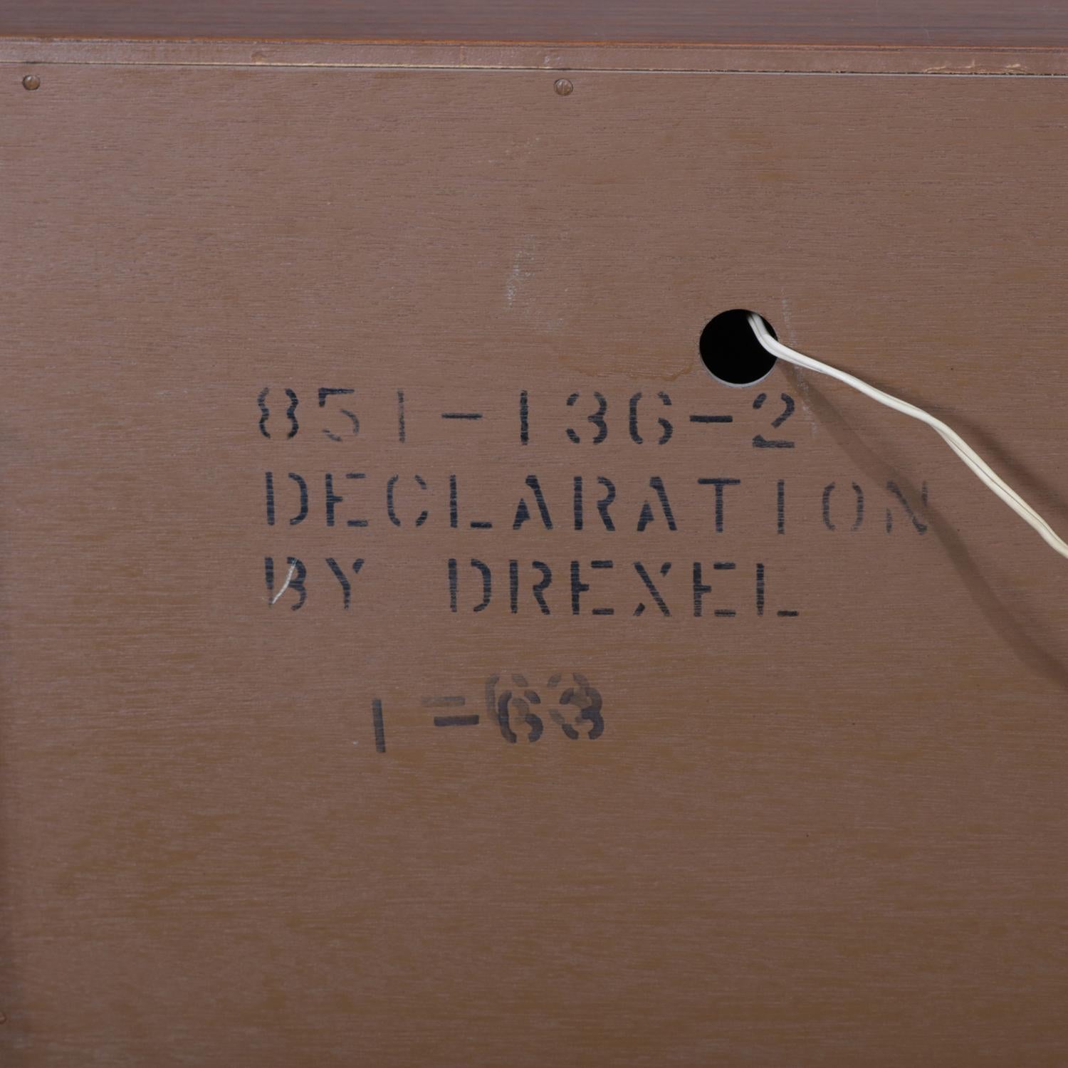 Midcentury Danish Modern Walnut Declaration Credenza by Drexel, circa 1960 3