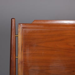 Midcentury Danish Modern Walnut Full/Double Headboard & Frame, 20thC