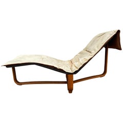 Midcentury Danish Modern Westnofa Leather Chaise Lounge Chair Ingmar Relling