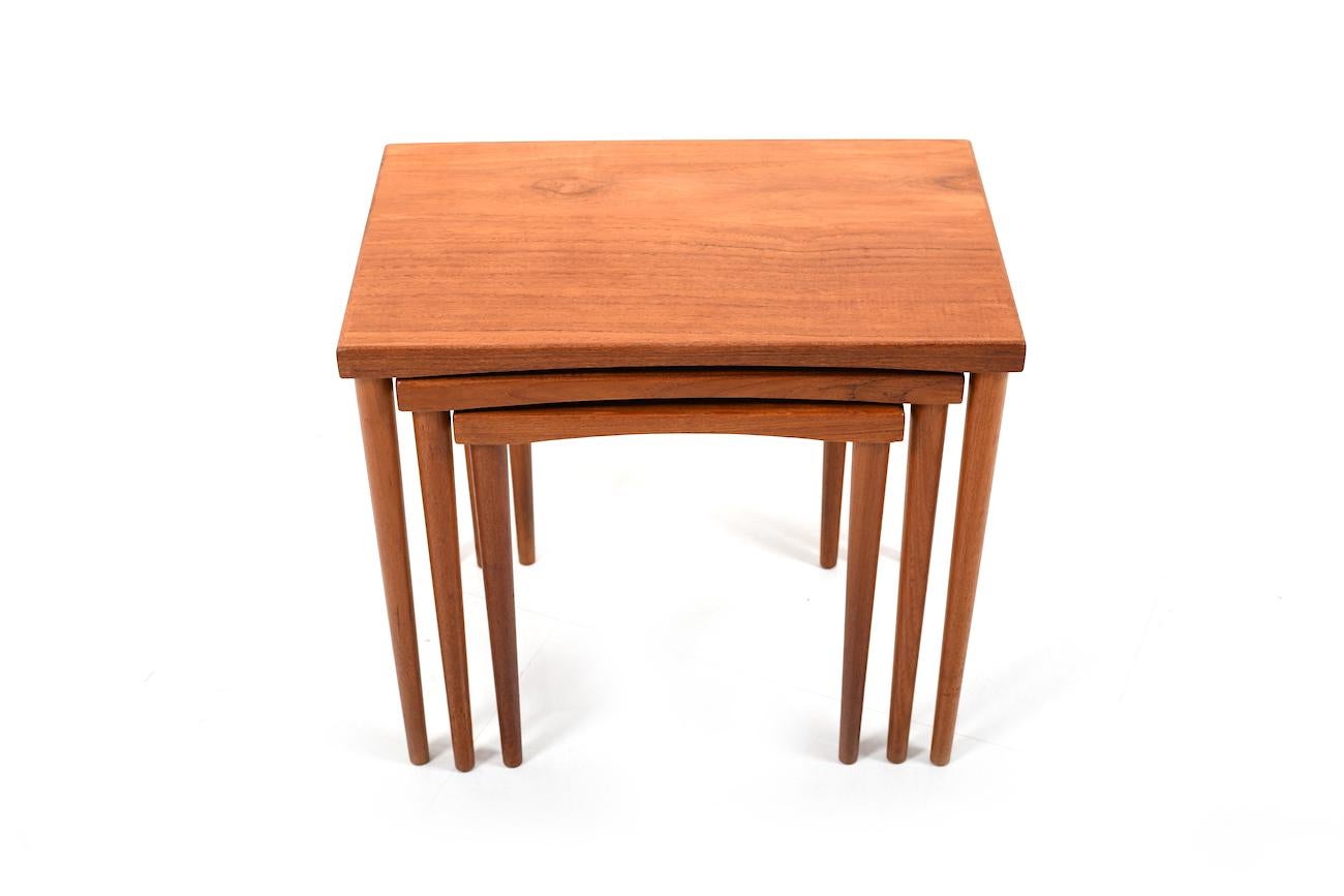 Scandinavian Modern Midcentury Danish Nesting Tables in Teak