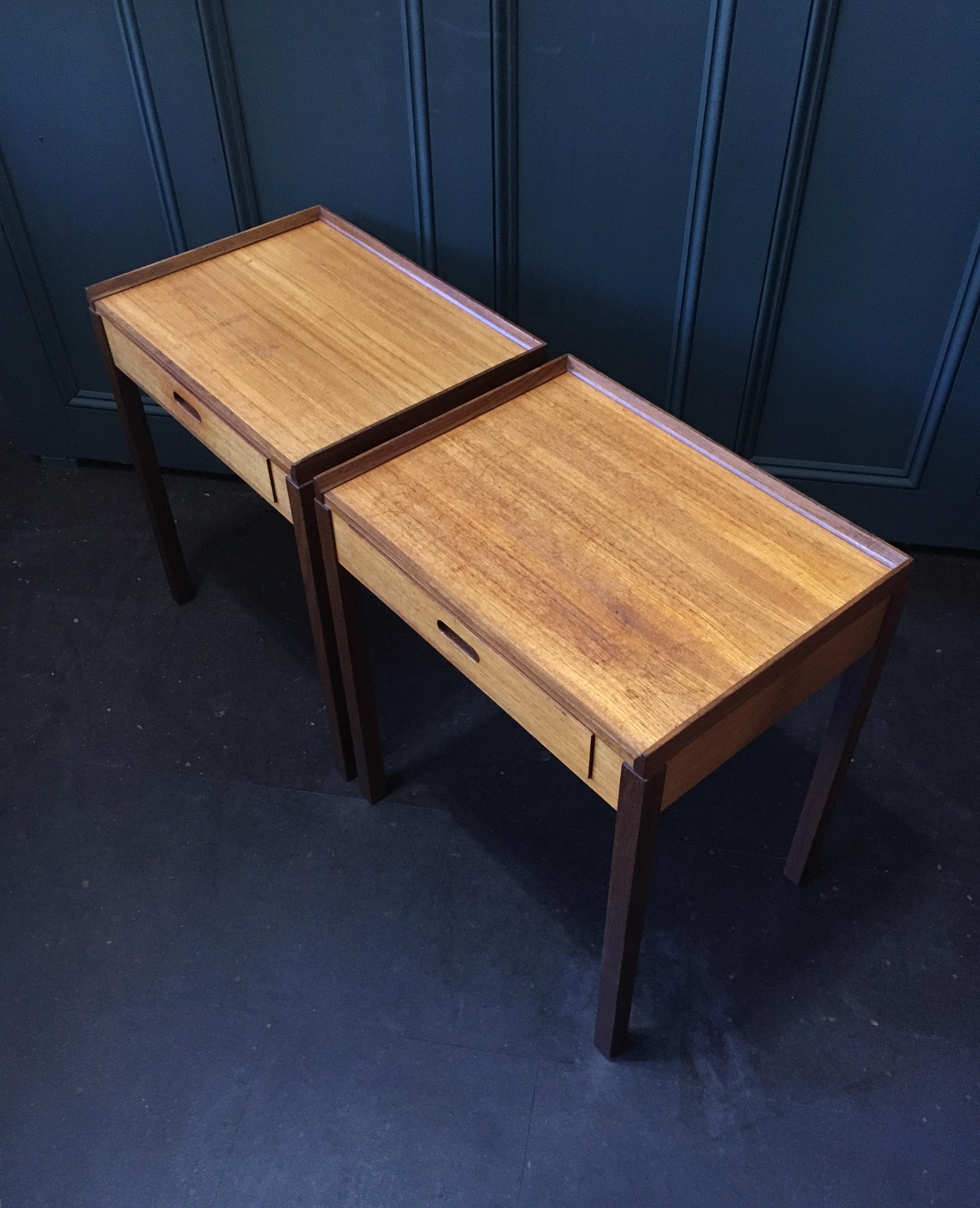 Midcentury Danish Nightstands, Teak, Modernist 5