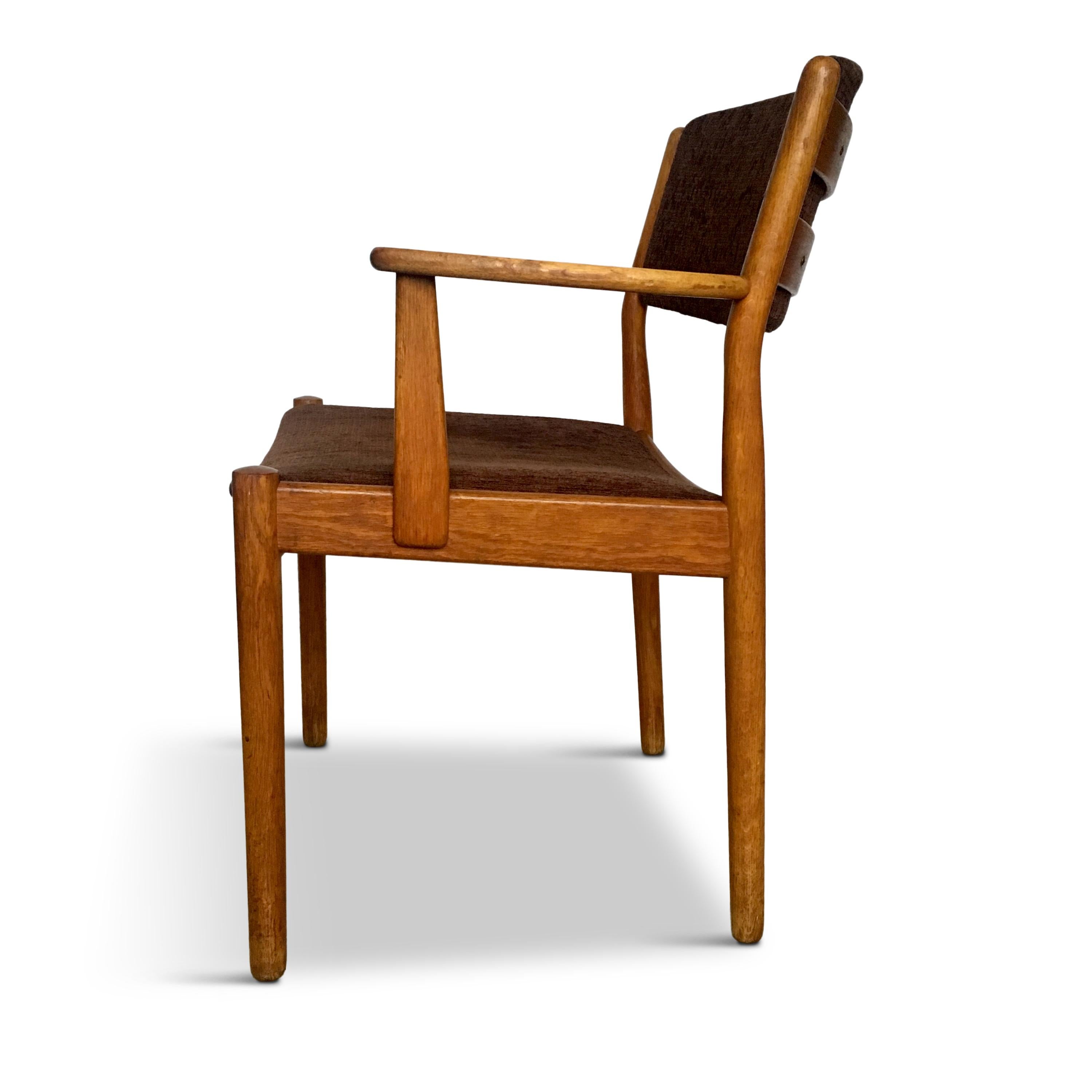 Swedish Midcentury Danish Oak Armchair by Poul Volther for FDB Møbler, 1950s For Sale