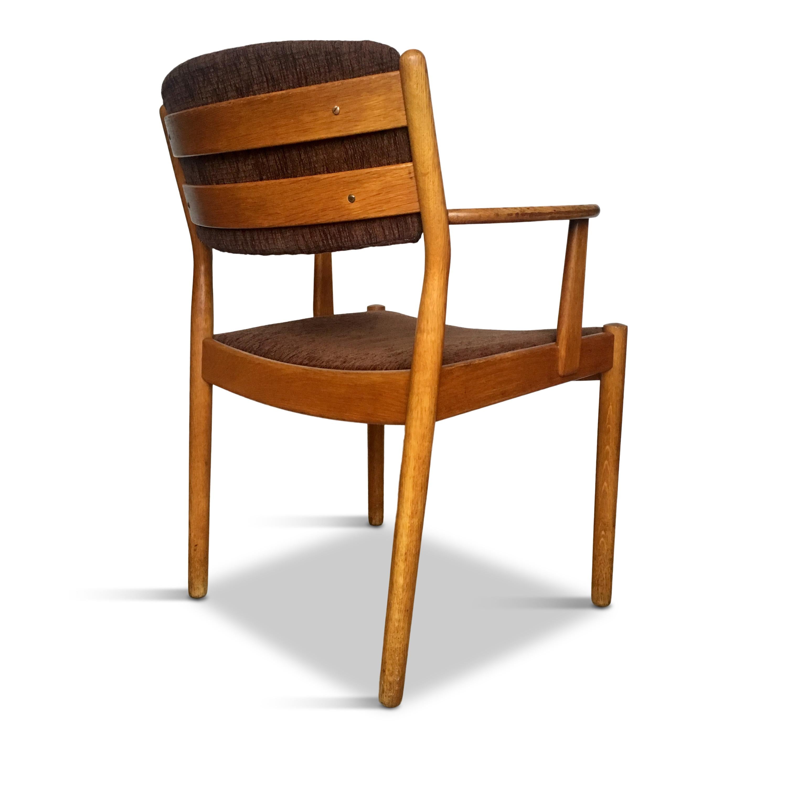 Mid-20th Century Midcentury Danish Oak Armchair by Poul Volther for FDB Møbler, 1950s For Sale