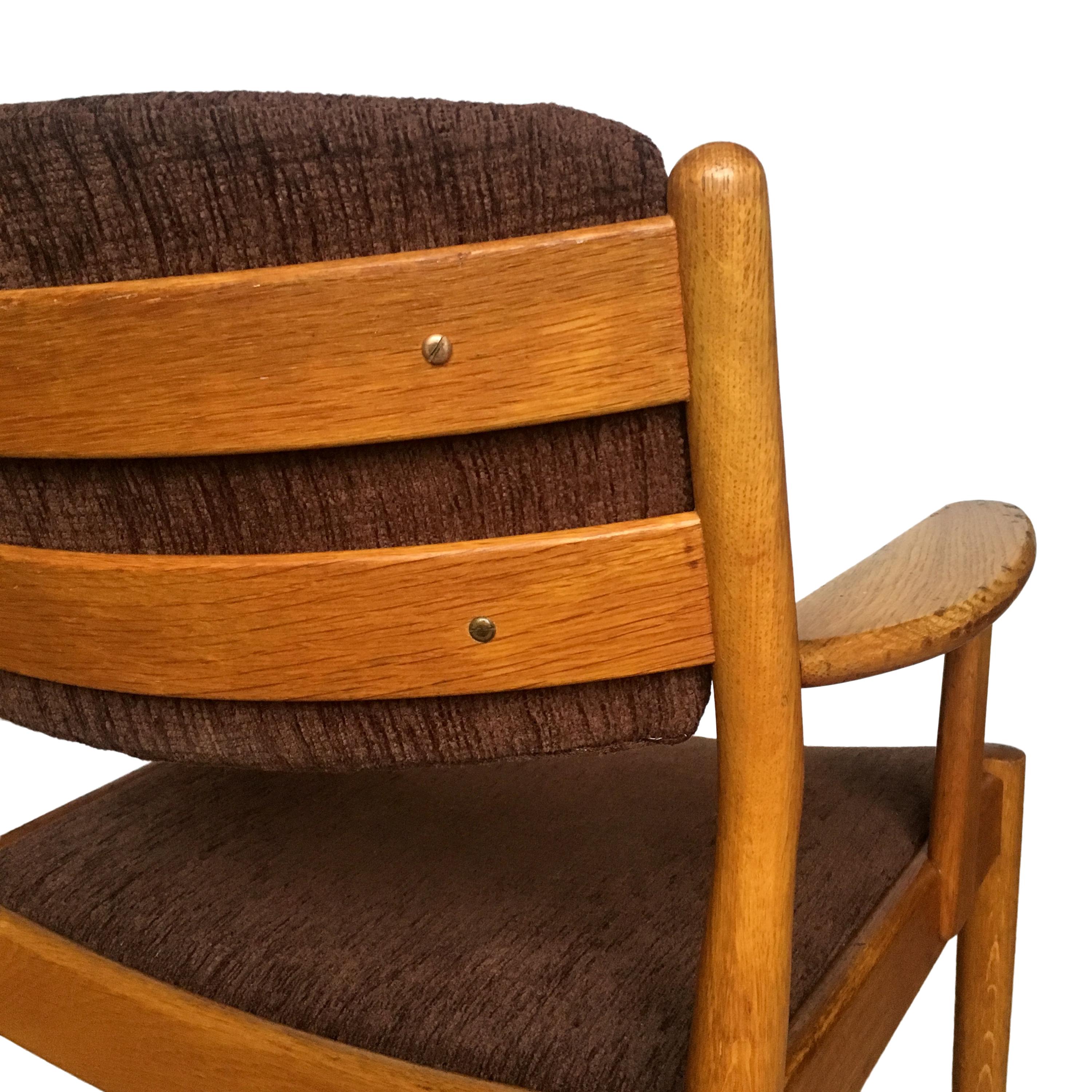 Midcentury Danish Oak Armchair by Poul Volther for FDB Møbler, 1950s For Sale 2