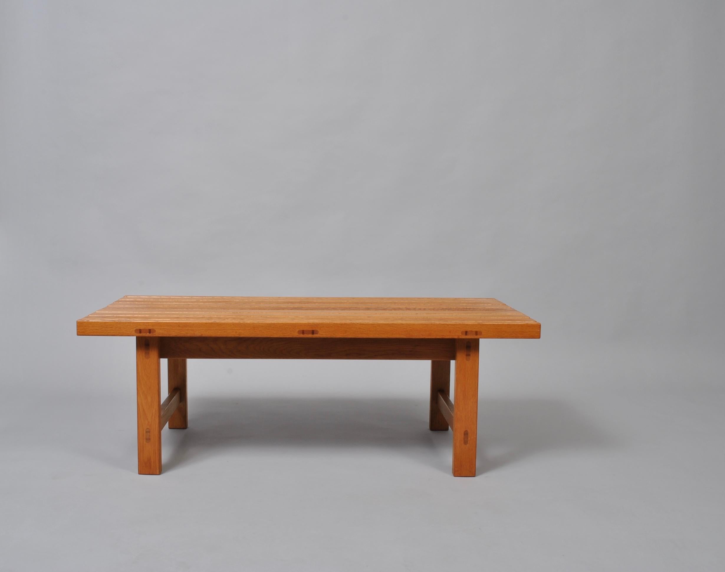 Midcentury Danish Craftsman Oak Bench or Table 1
