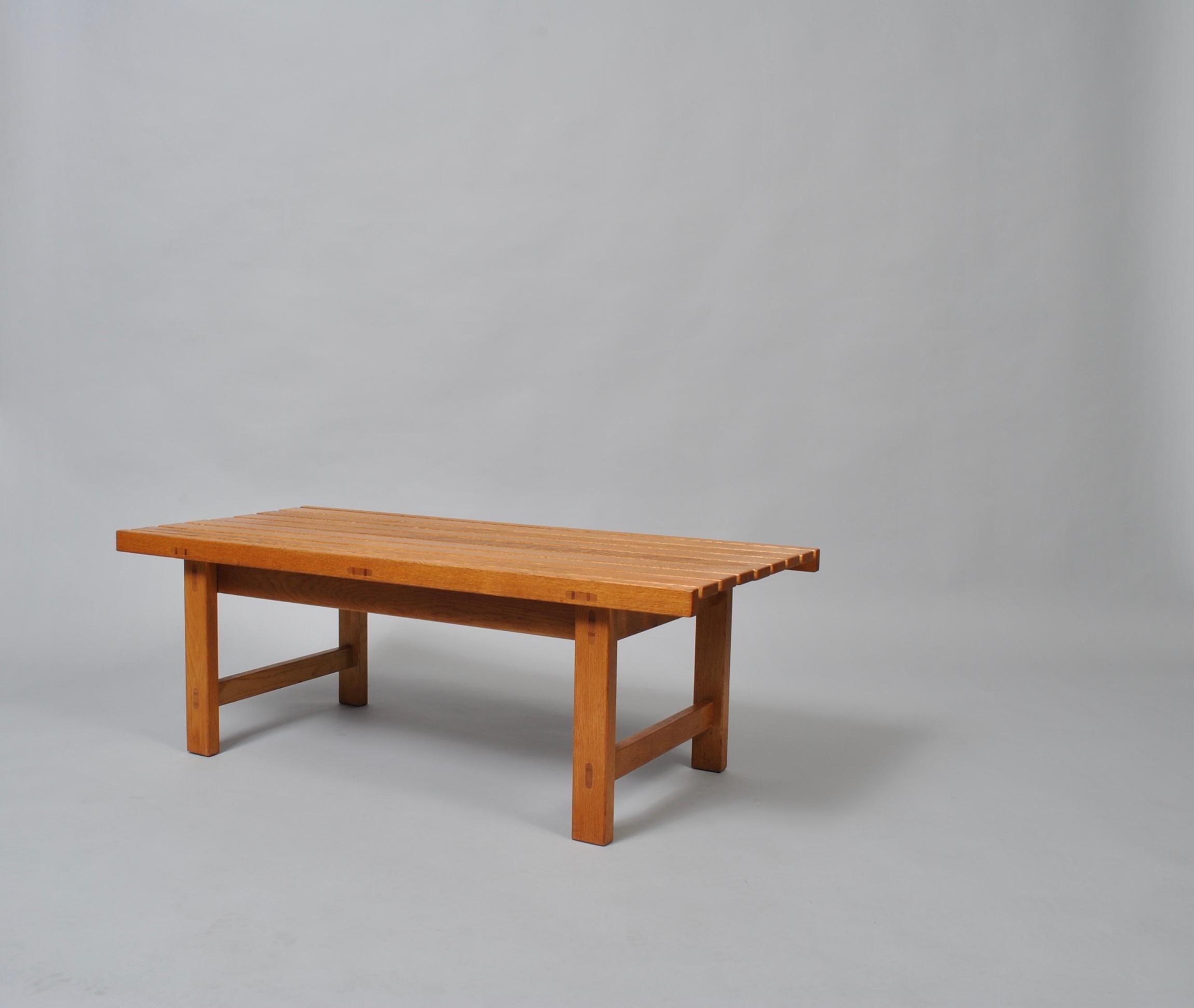 Midcentury Danish Craftsman Oak Bench or Table 3