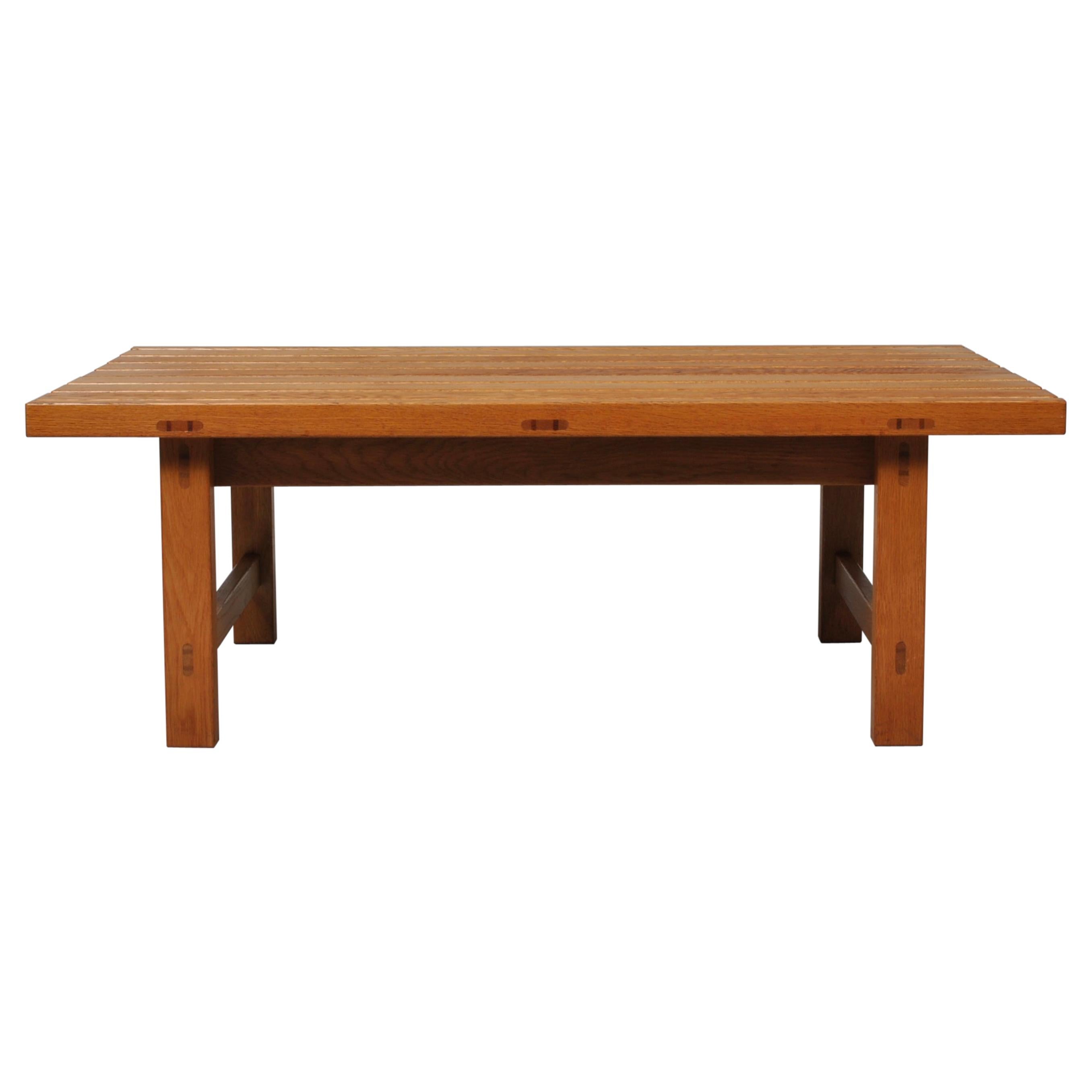 Midcentury Danish Craftsman Oak Bench or Table
