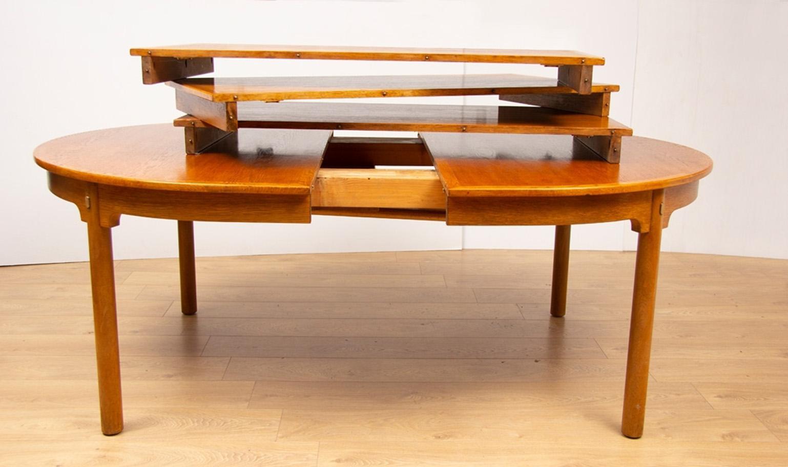 Midcentury Danish Oak Borge Mogensen Dining/Boardroom Table and Ten Chairs 1