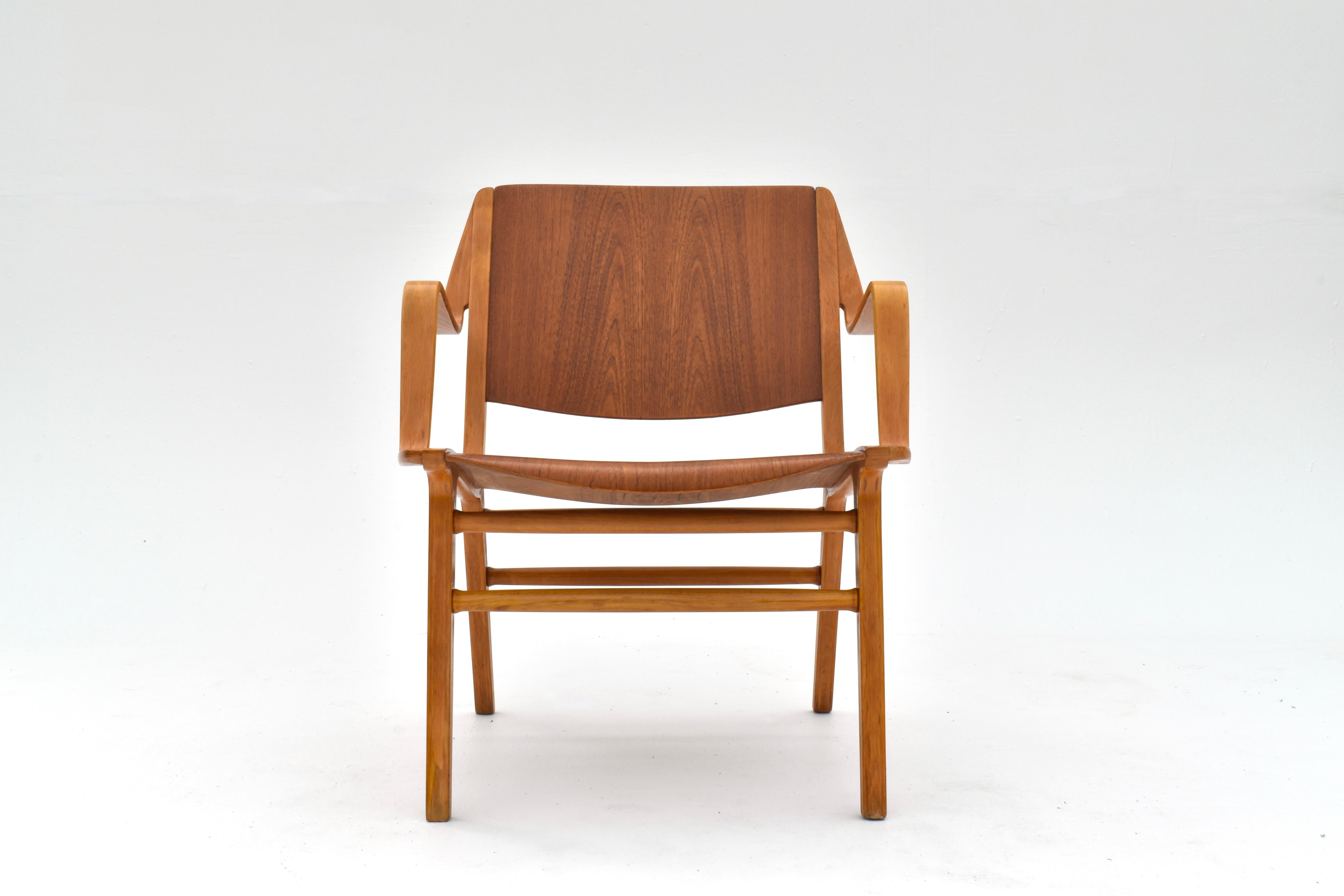 Midcentury Danish Peter Hvidt AX Chair For Fritz Hansen For Sale 8