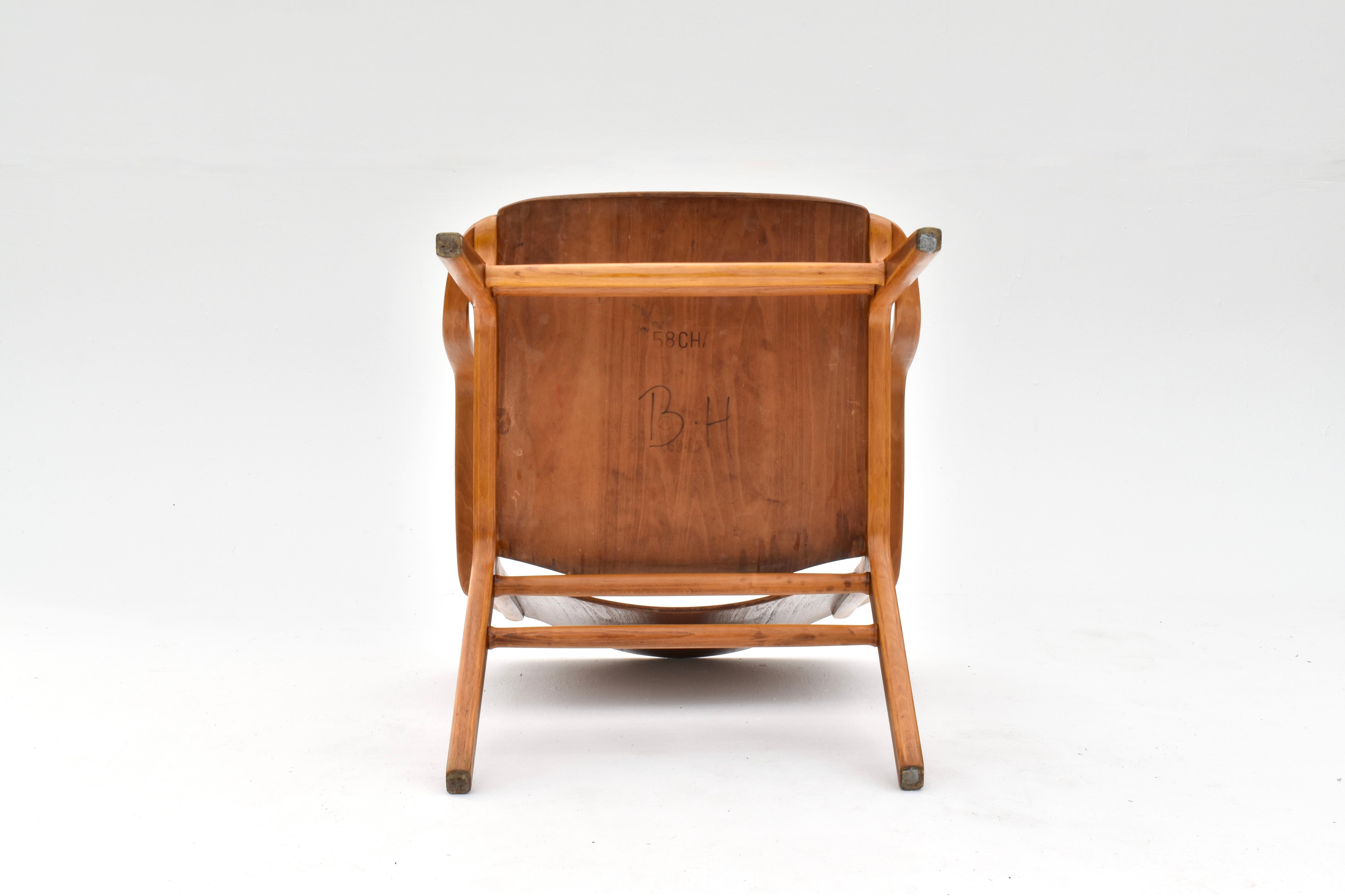 Midcentury Danish Peter Hvidt AX Chair For Fritz Hansen For Sale 9