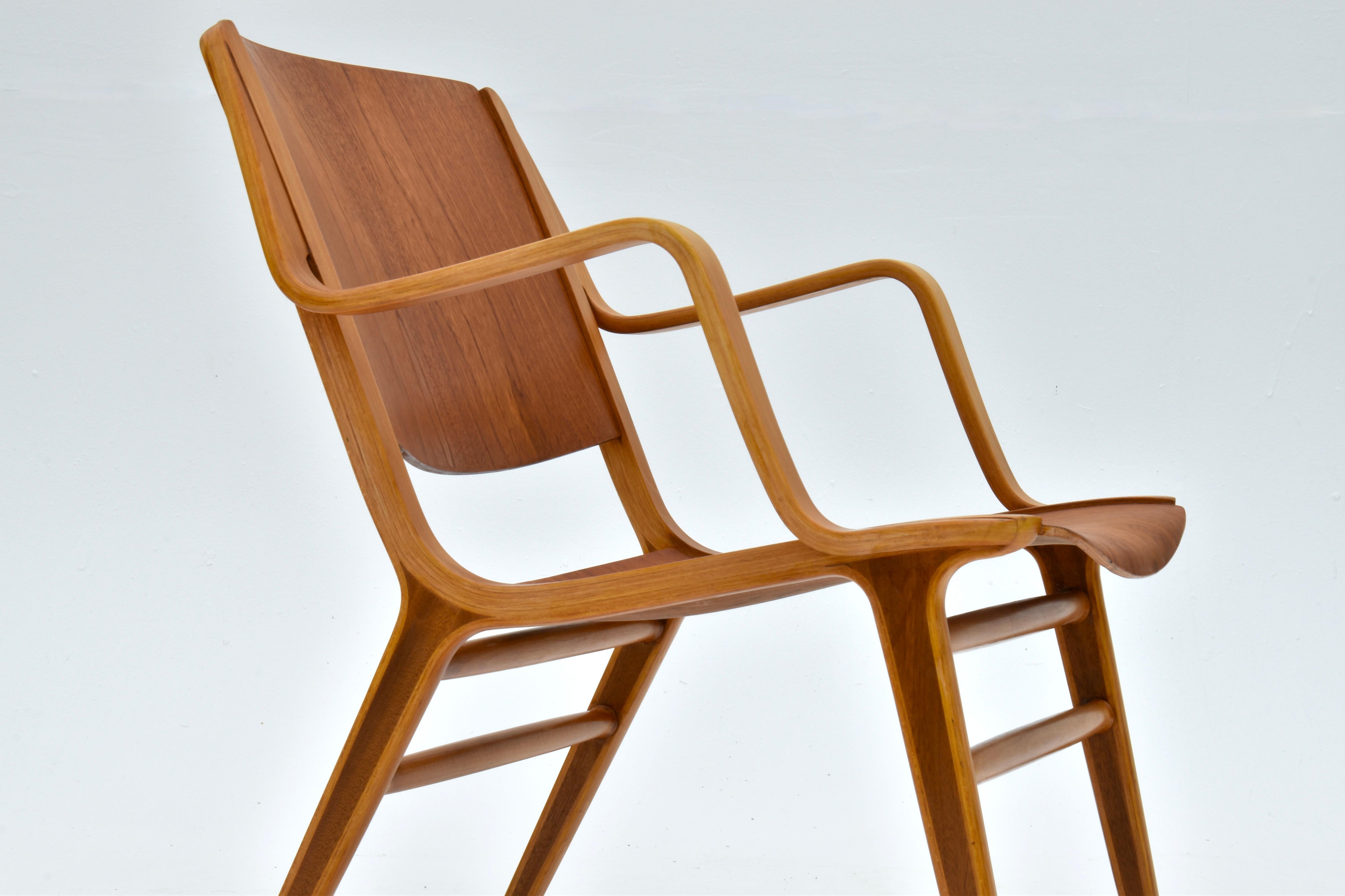 Midcentury Danish Peter Hvidt AX Chair For Fritz Hansen For Sale 10