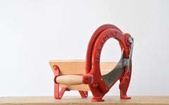 Midcentury Danish Red Raadvad Bread Slicer by Ove Larsen Original Design Denmark