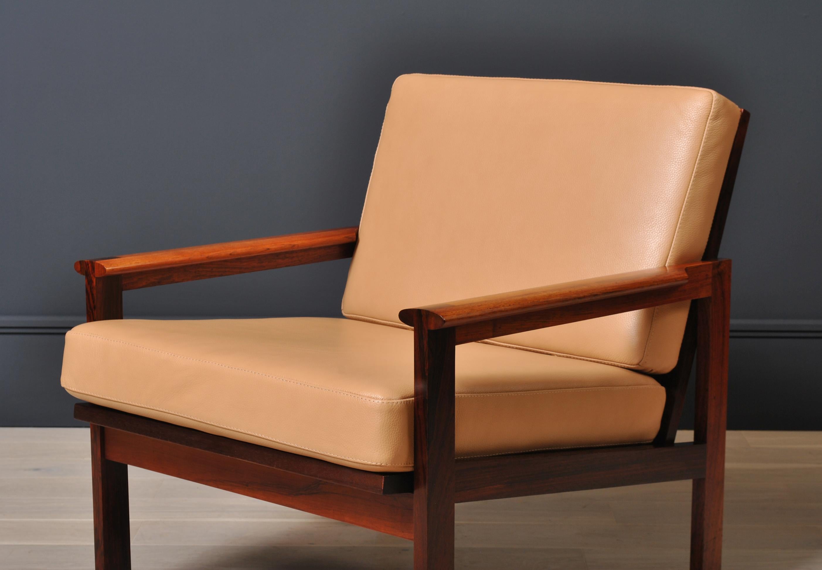 20th Century Midcentury Danish Armchair by Illum Wikkelso