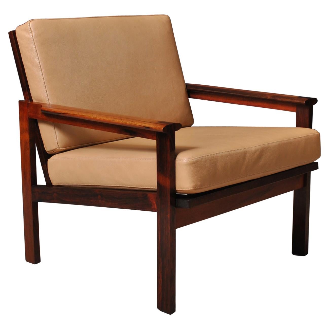 Midcentury Danish Armchair by Illum Wikkelso