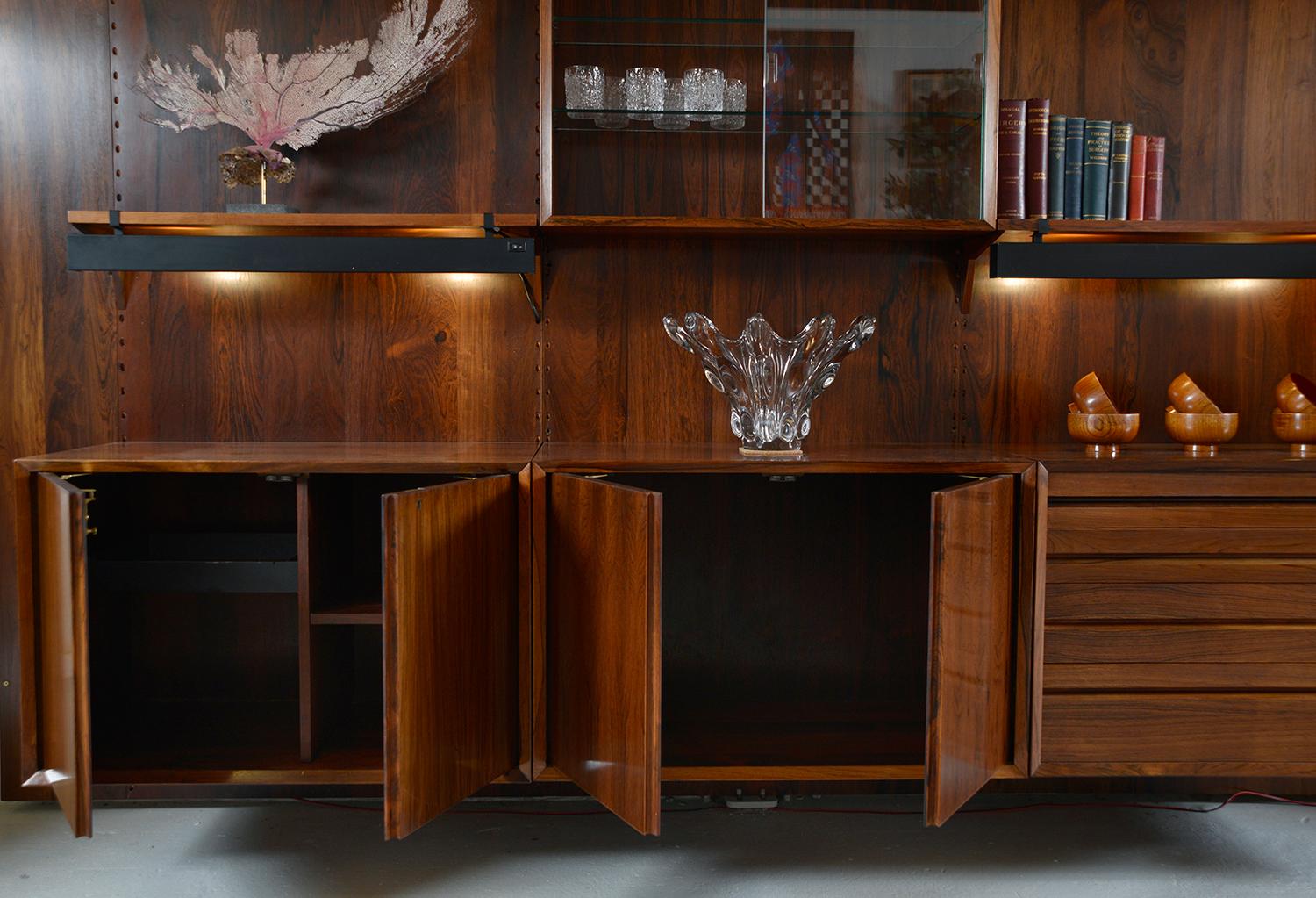 Midcentury Danish Rosewood ‘Cado’ Modular Wall System Poul Cadovius Home Office 7