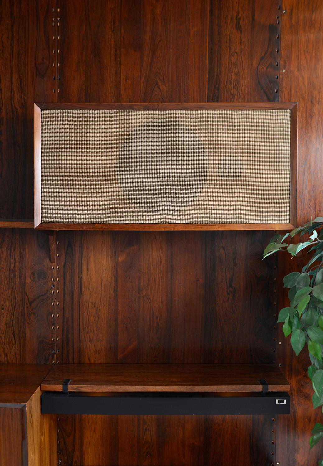 Midcentury Danish Rosewood ‘Cado’ Modular Wall System Poul Cadovius Home Office 11