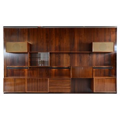 Used Midcentury Danish Rosewood ‘Cado’ Modular Wall System Poul Cadovius Home Office