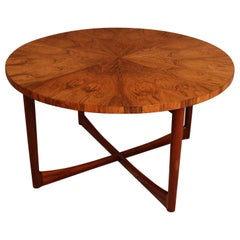 Midcentury Danish Rosewood Circular Coffee/Centre Table Possibly by France & Son