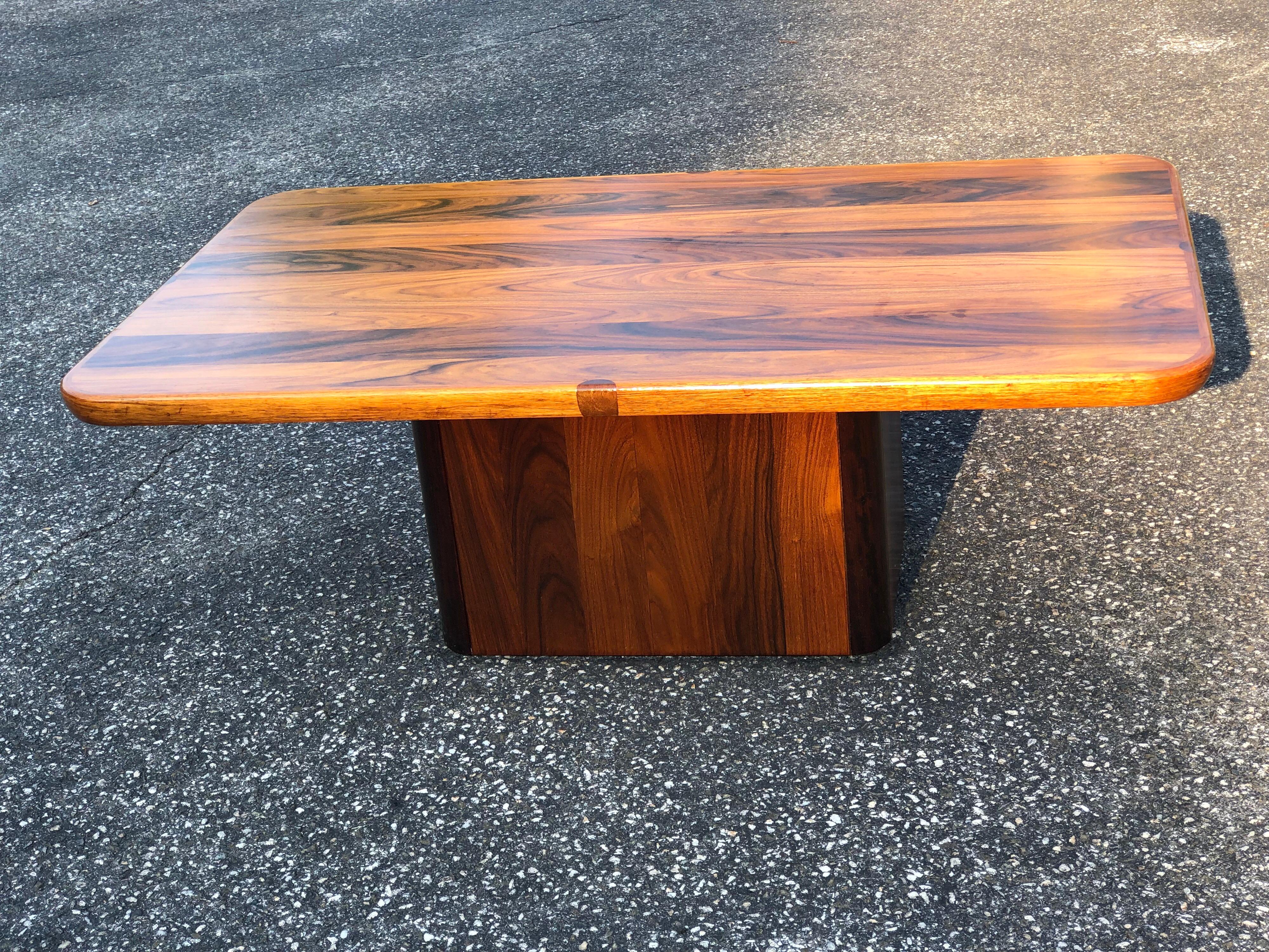 Midcentury Danish Rosewood Coffee Table by Jensen Frokjaer In Good Condition In Redding, CT