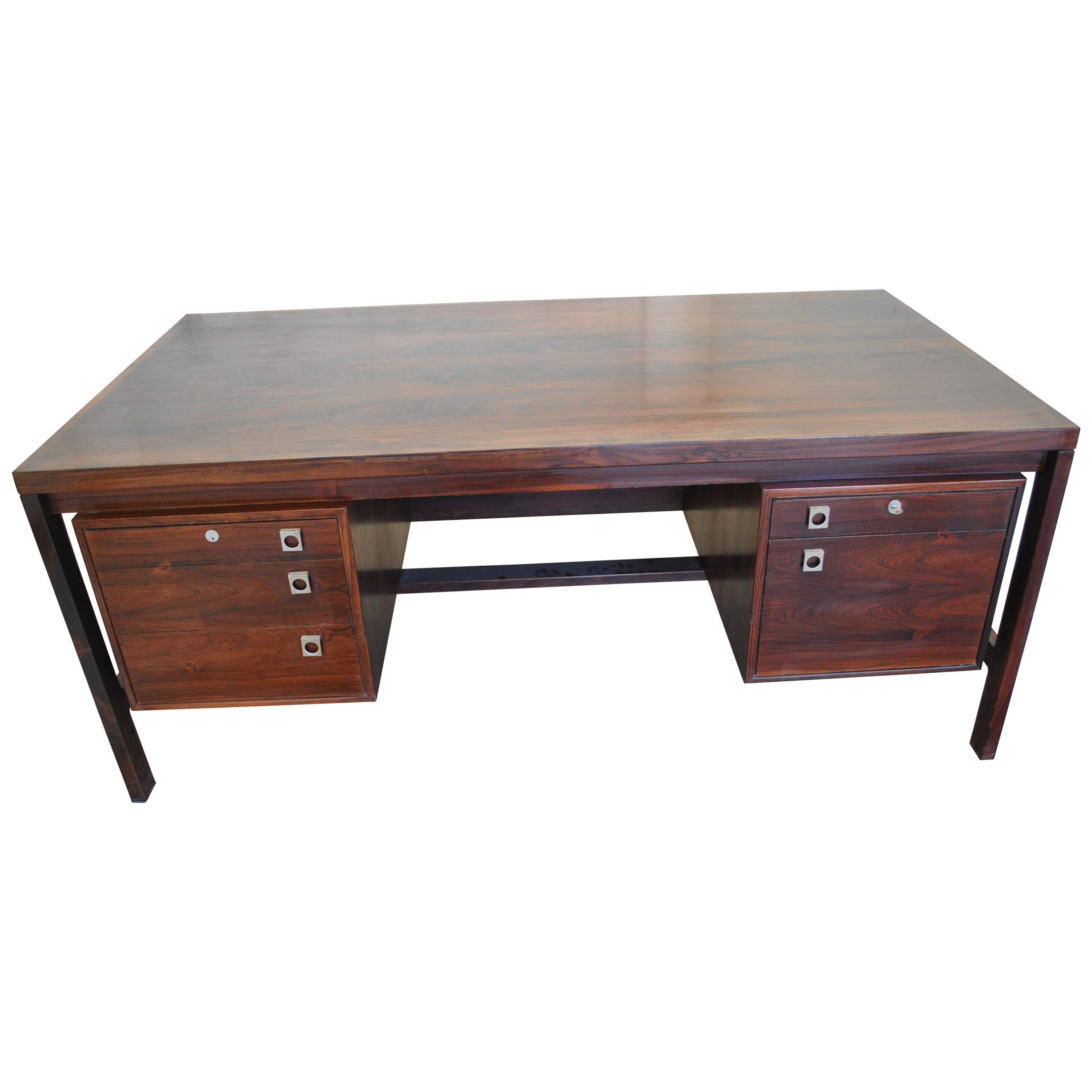 Midcentury Danish Rosewood Executive Desk by Arne Vodder for Sibast For  Sale at 1stDibs